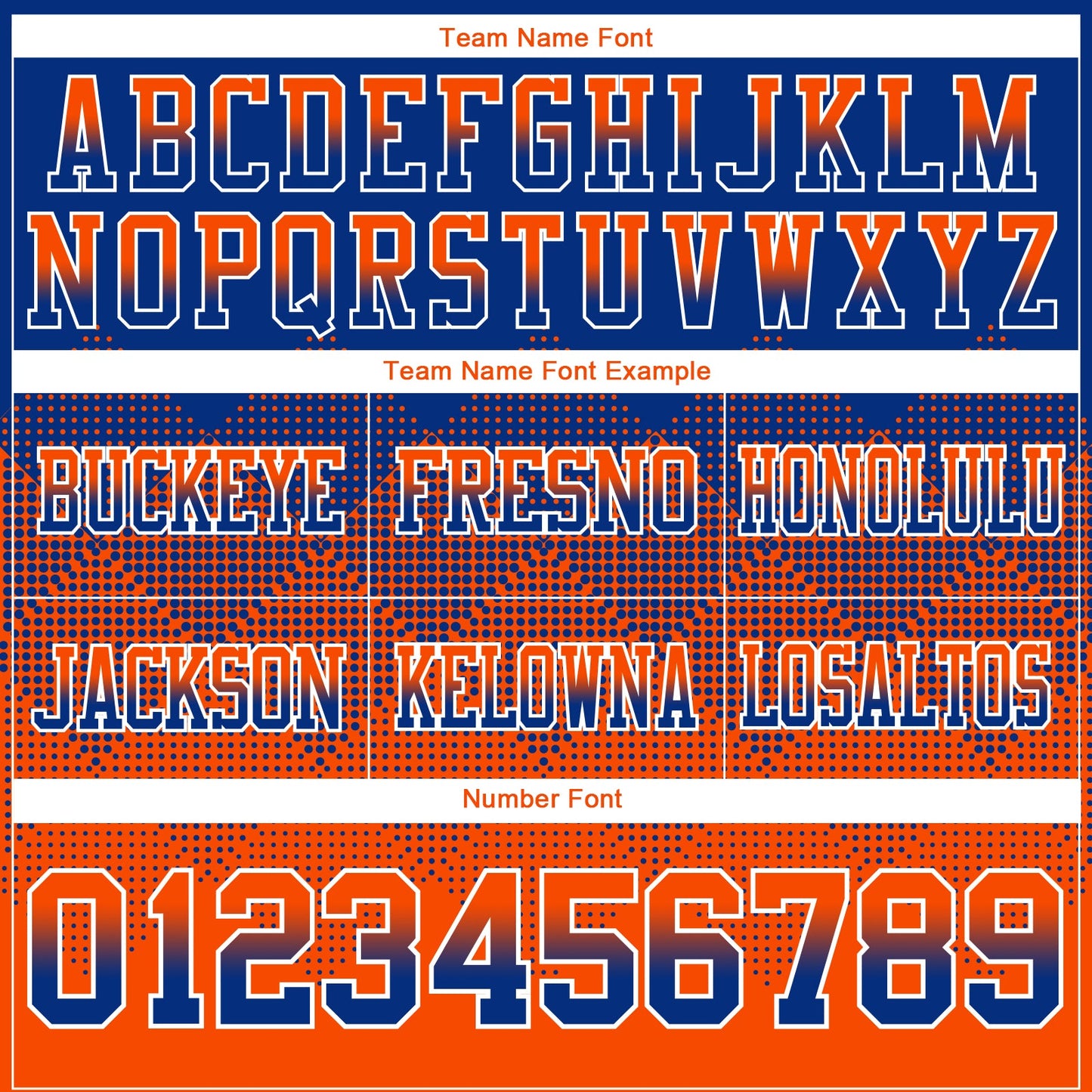 Custom Royal Orange-White Mesh Authentic Gradient Square Shape Flag Football Jersey