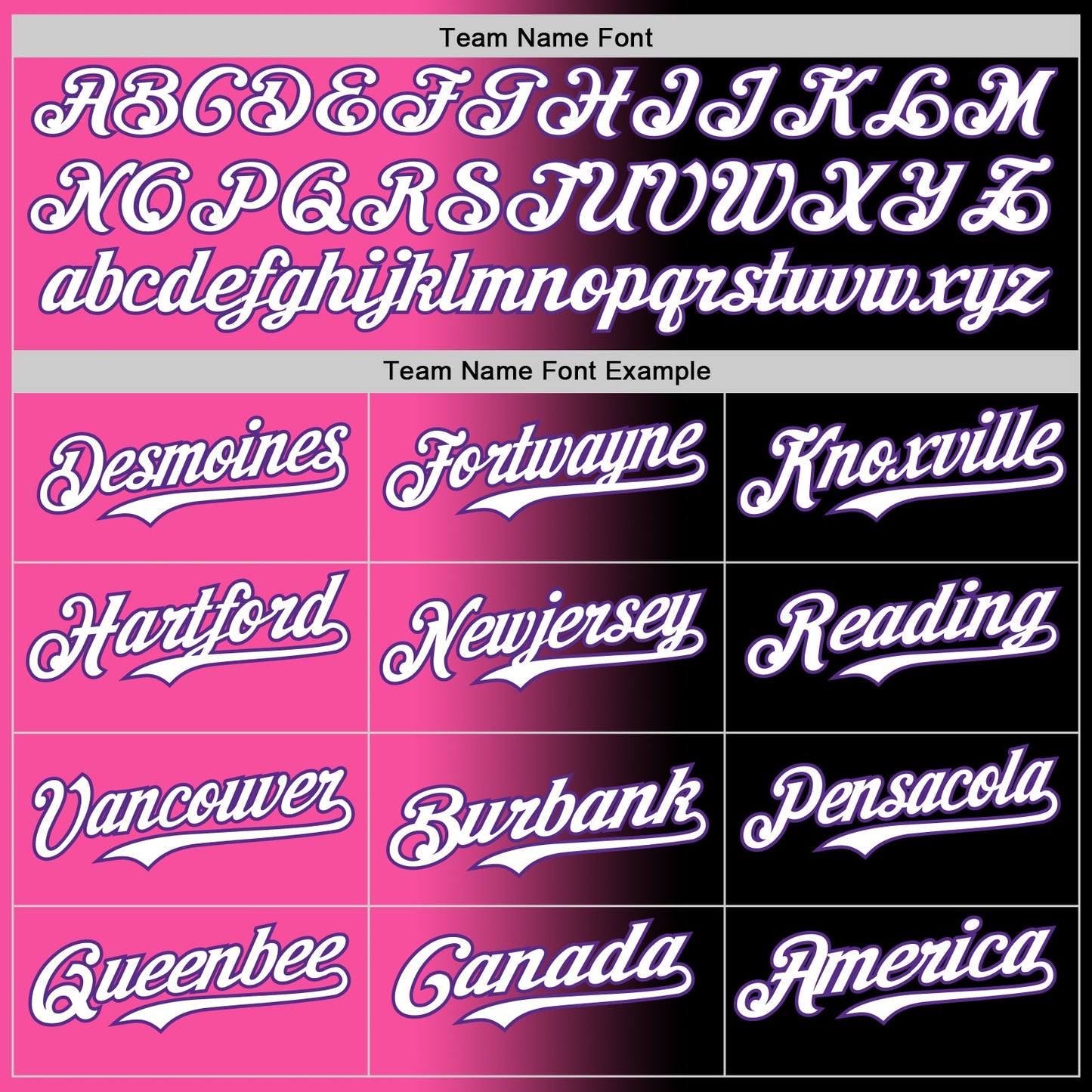 Custom Black White Pink-Purple Authentic Gradient Fashion Baseball Jersey