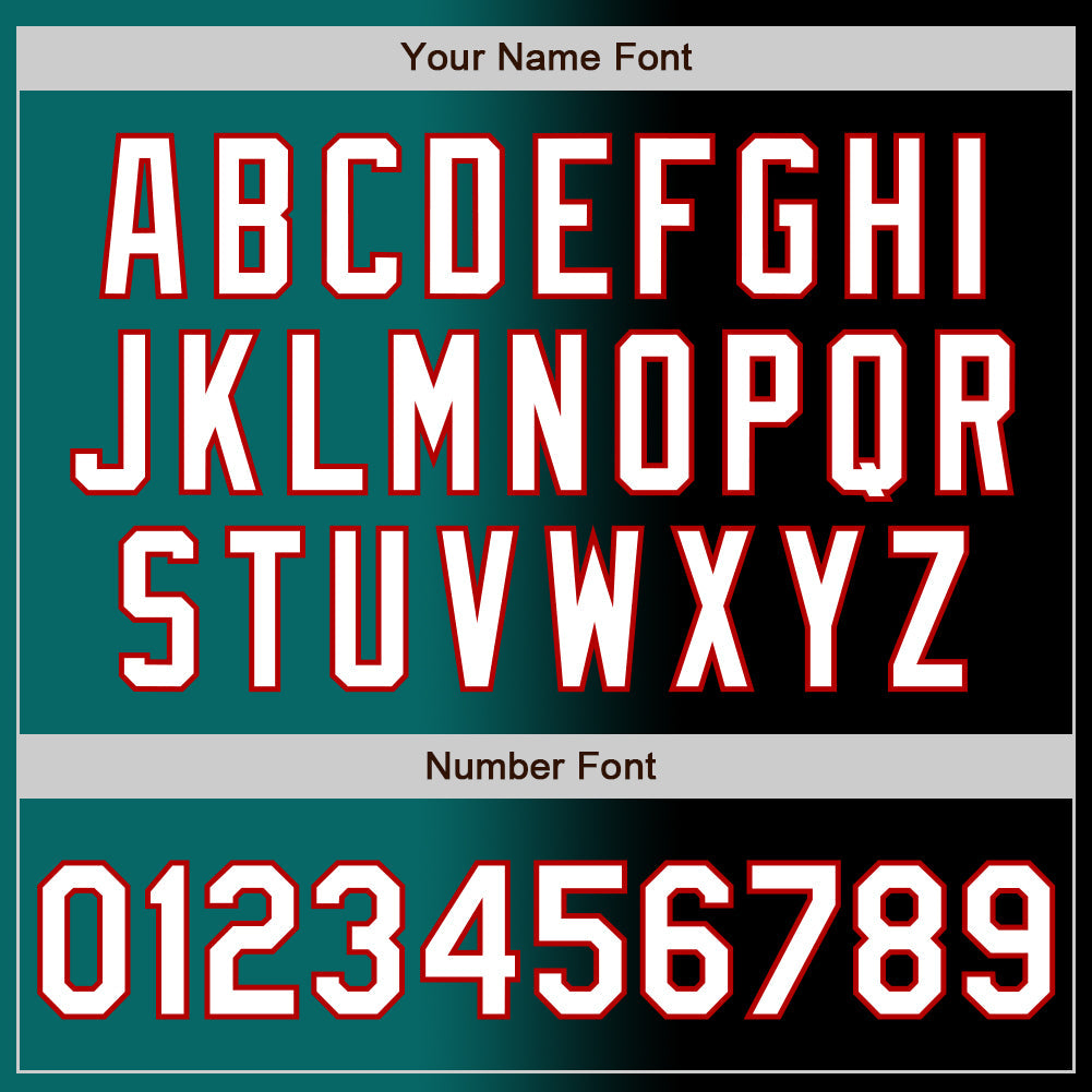 Custom Black White Teal-Red Authentic Gradient Fashion Baseball Jersey