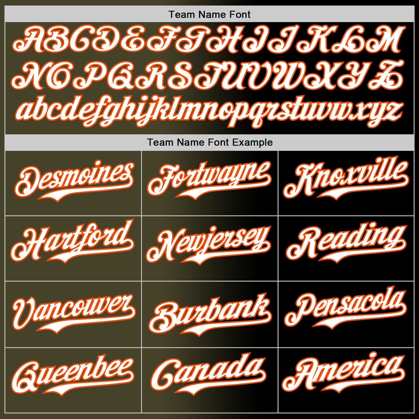 Custom Black White Olive-Orange Authentic Gradient Fashion Baseball Jersey