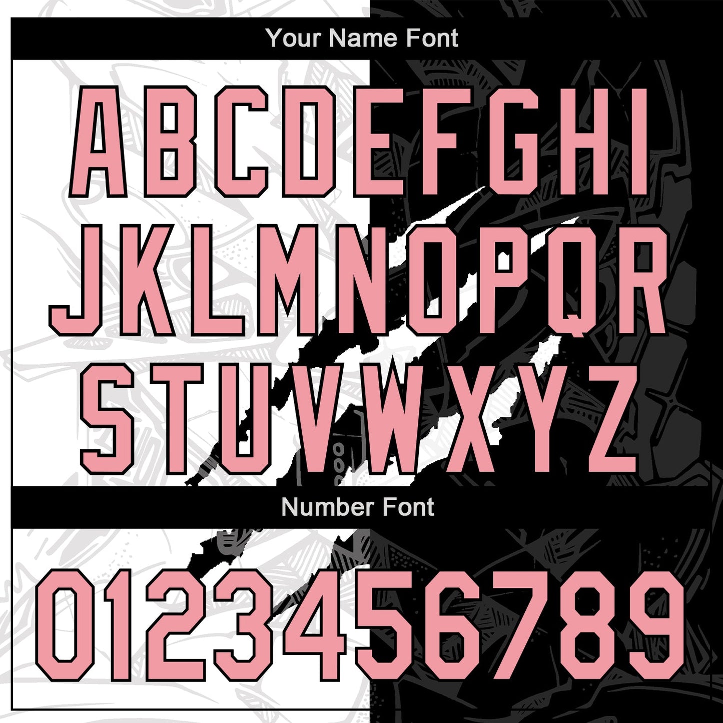 Custom Graffiti Pattern Medium Pink-Black 3D Scratch Authentic Baseball Jersey
