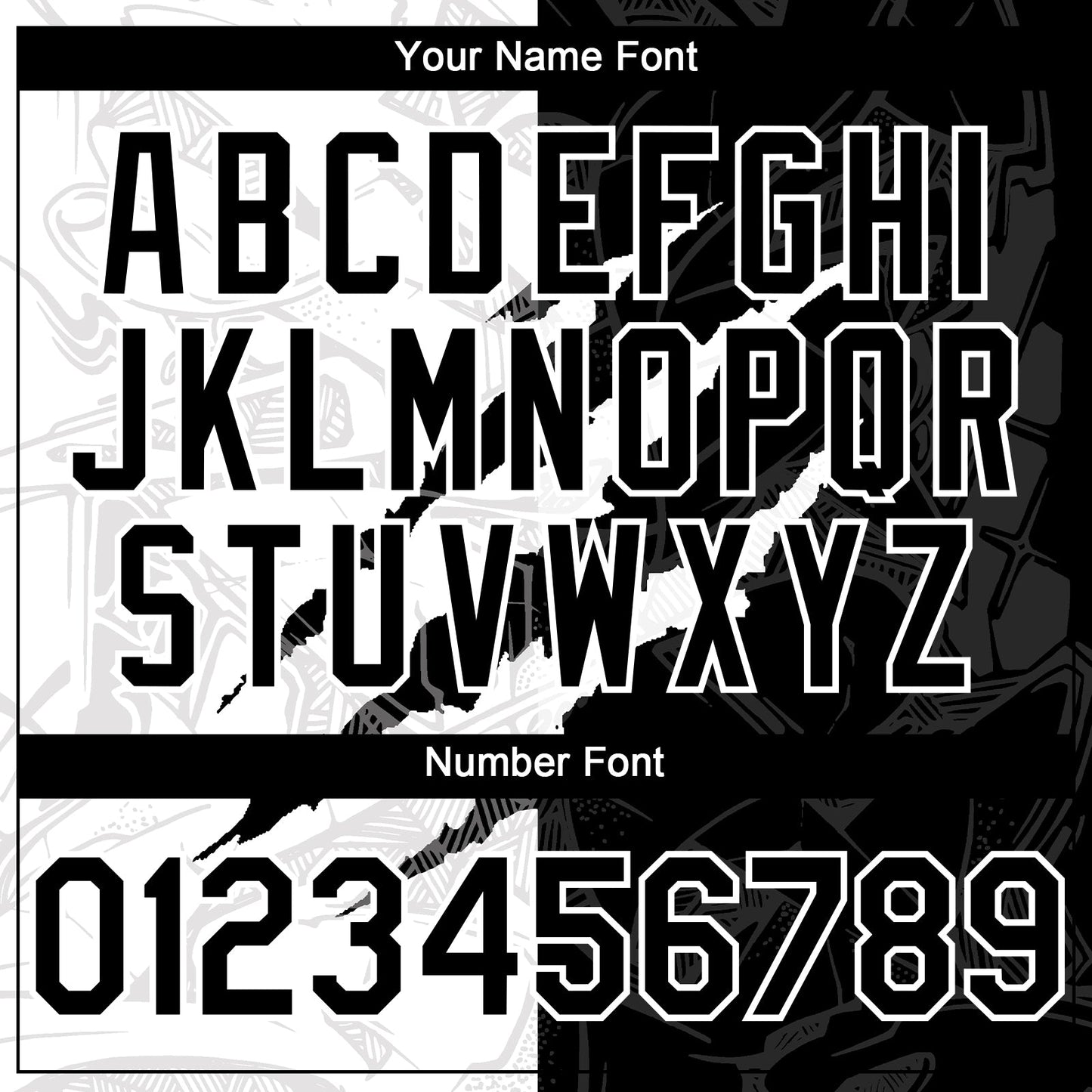 Custom Graffiti Pattern Black-White 3D Scratch Authentic Baseball Jersey