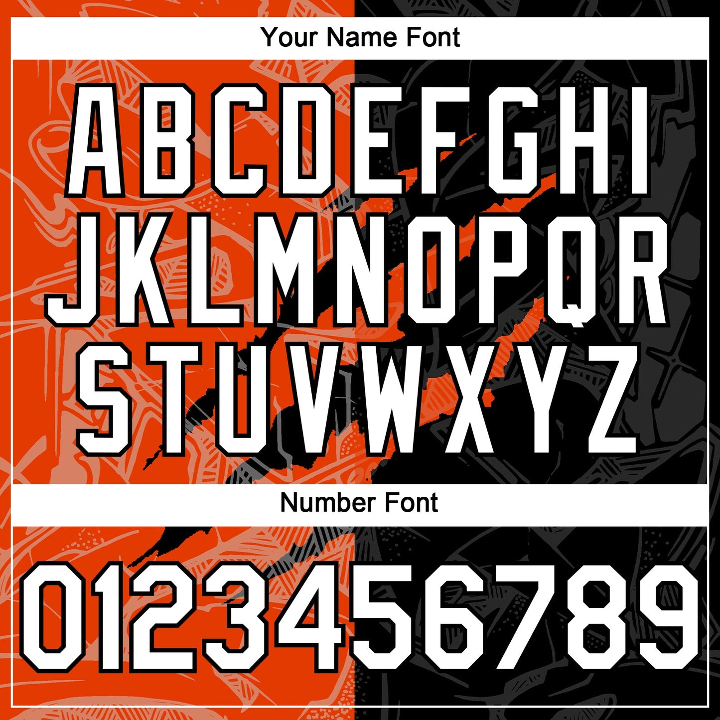 Custom Graffiti Pattern White Black-Orange 3D Scratch Authentic Baseball Jersey