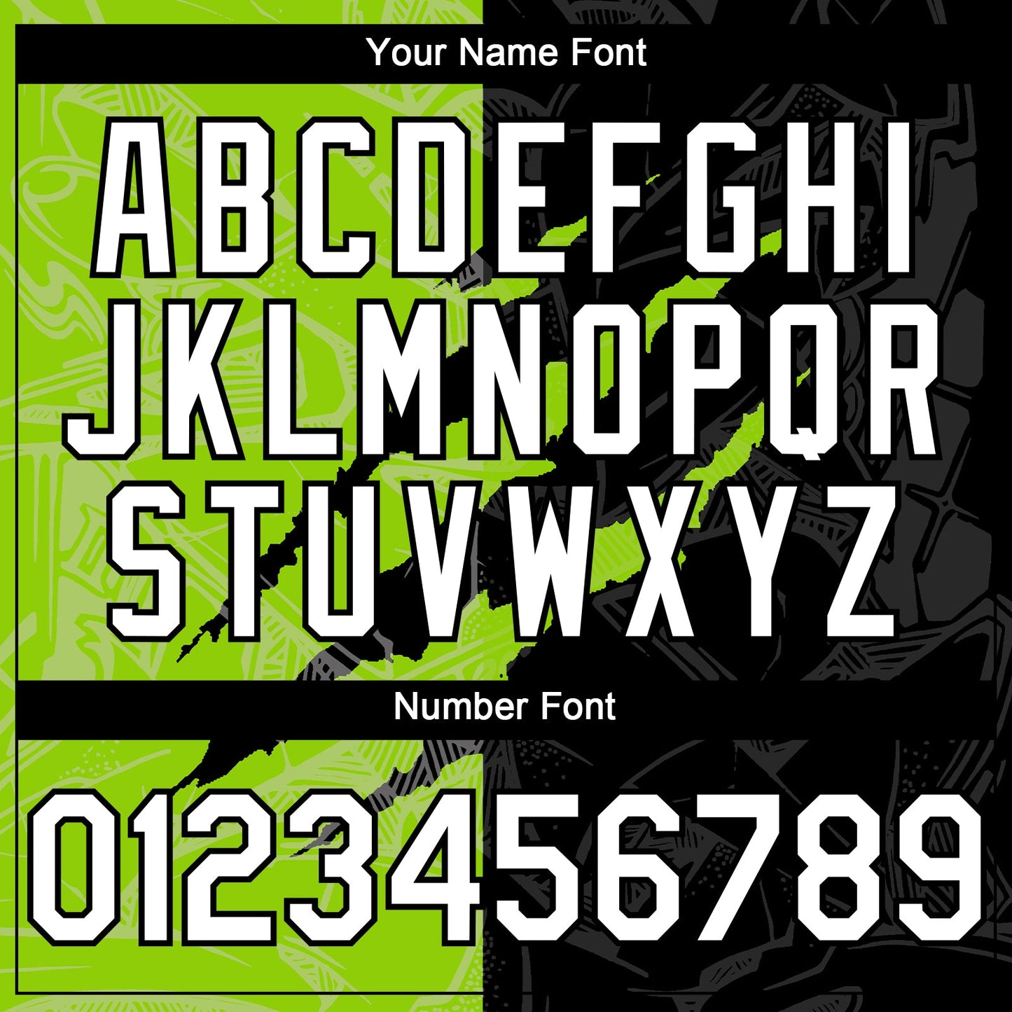 Custom Graffiti Pattern White Black-Neon Green 3D Scratch Authentic Baseball Jersey