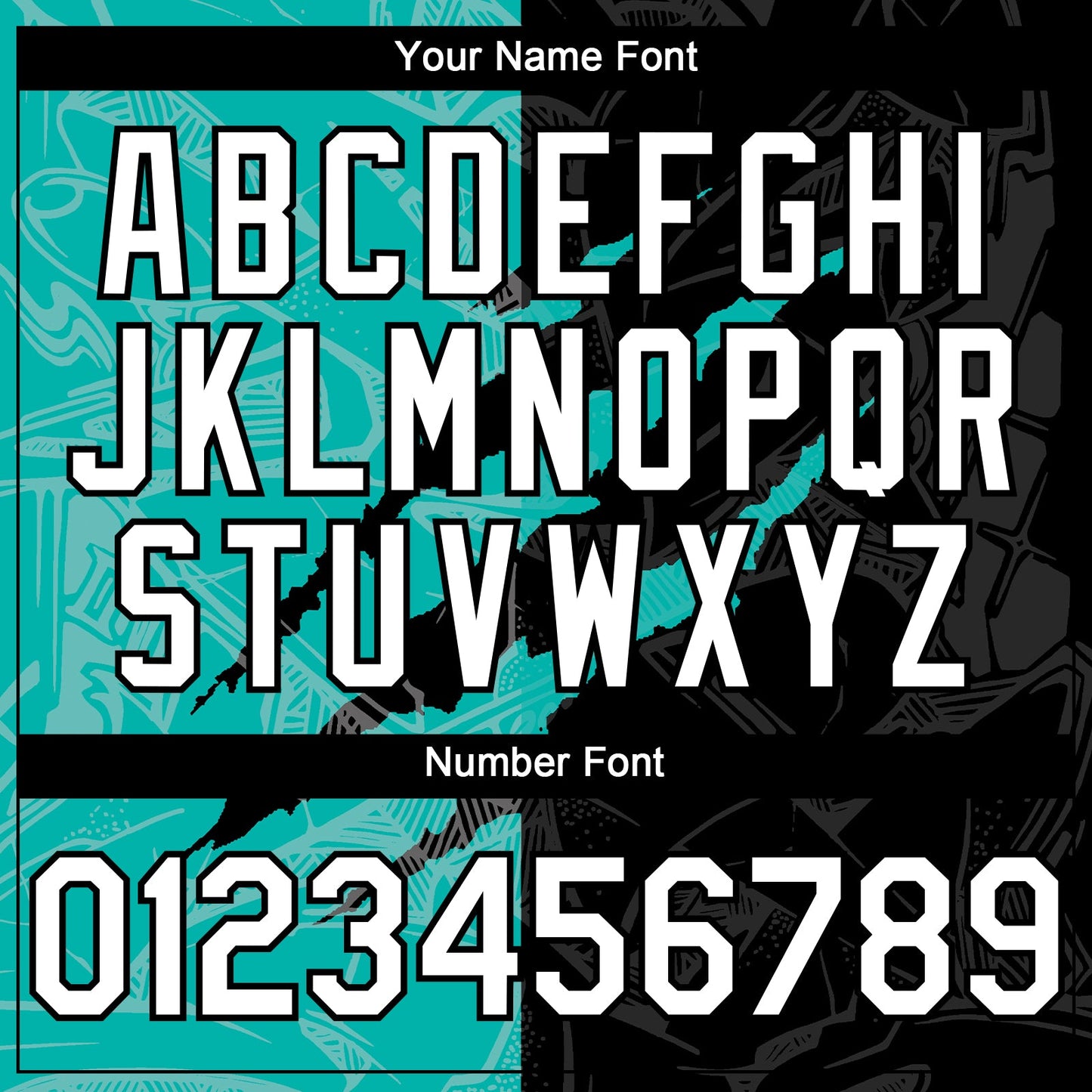 Custom Graffiti Pattern White Black-Aqua 3D Scratch Authentic Baseball Jersey