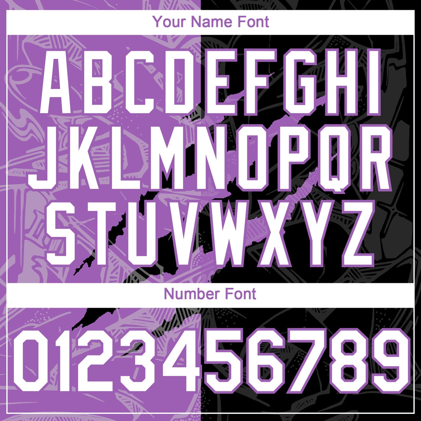 Custom Graffiti Pattern White Black-Medium Purple 3D Scratch Authentic Baseball Jersey