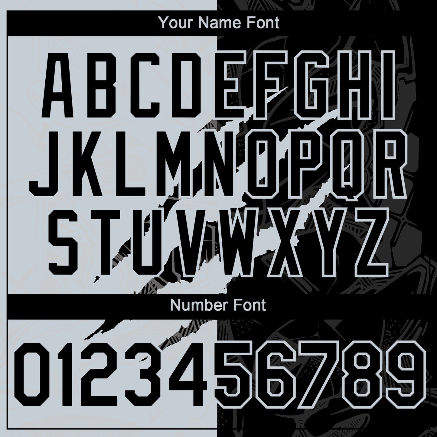 Custom Graffiti Pattern Black-Silver 3D Scratch Authentic Baseball Jersey