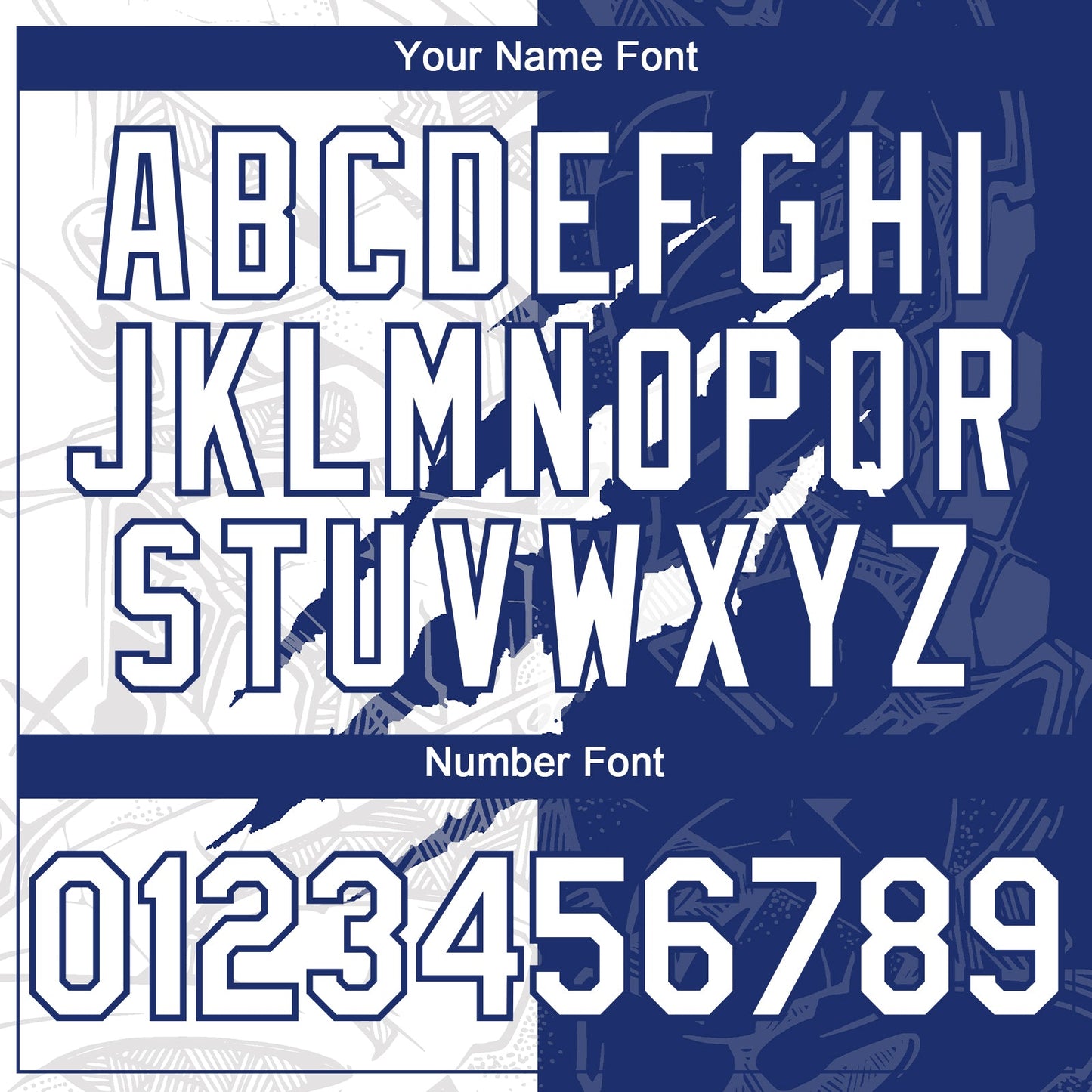 Custom Graffiti Pattern White-Royal 3D Scratch Authentic Baseball Jersey