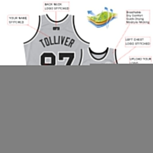 Custom Gray Black-White Authentic Throwback Basketball Jersey