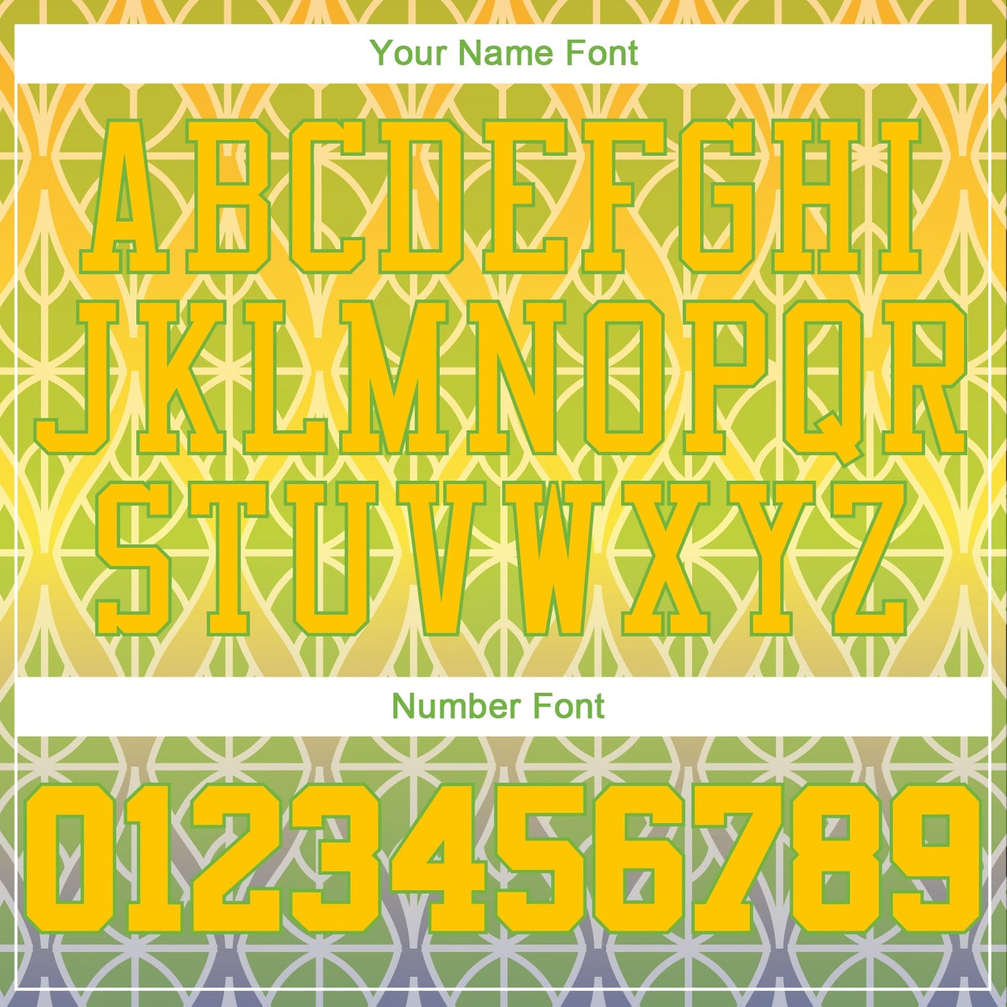 Custom Green Gold-Neon Green 3D Pattern Design Authentic Baseball Jersey