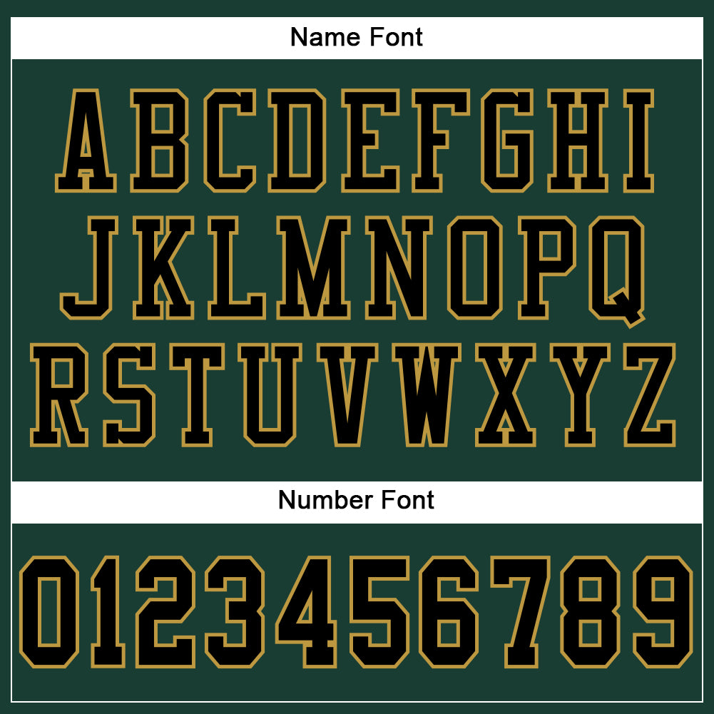 Custom Green Black-Old Gold Mesh Authentic Football Jersey