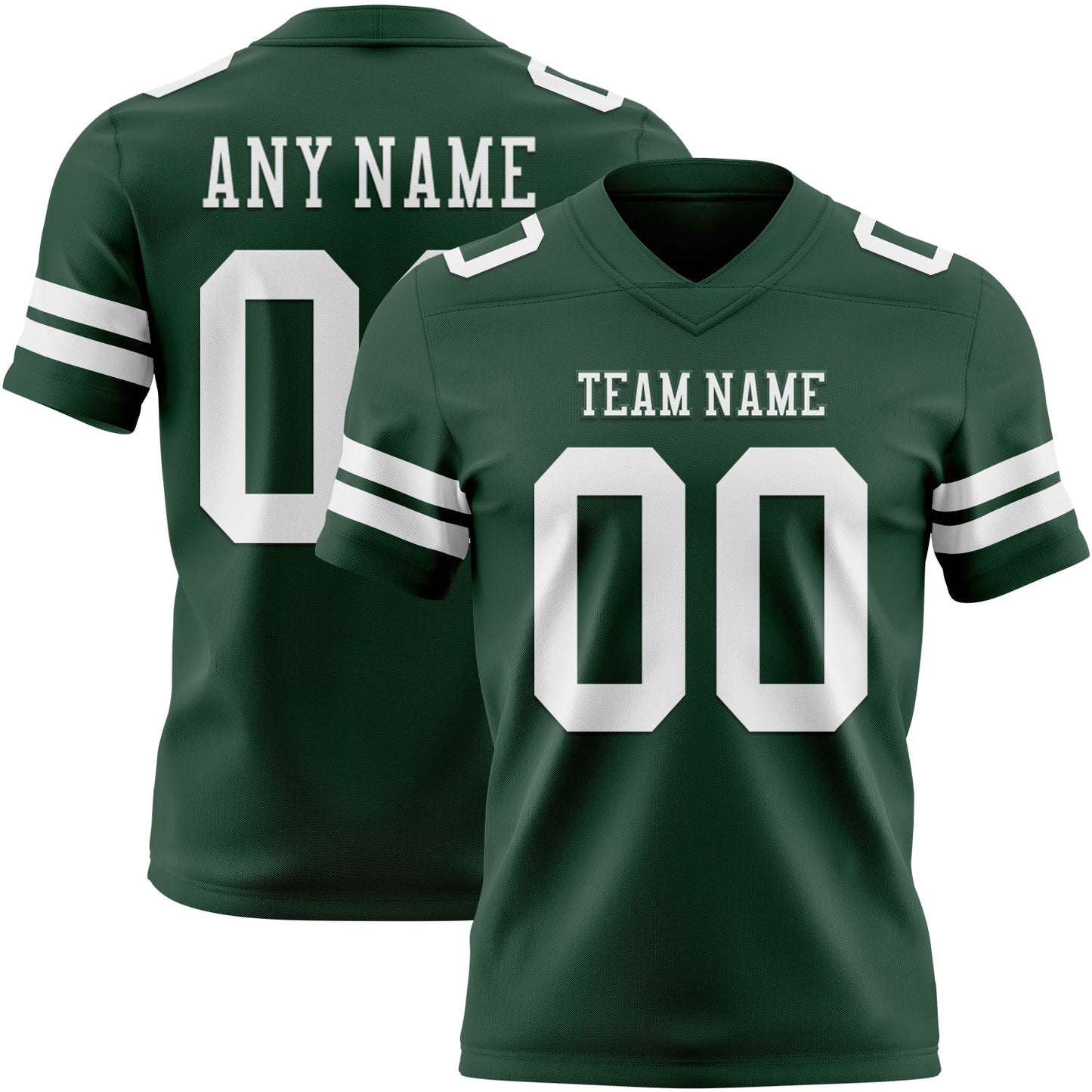 Custom Green White Mesh Authentic Football Jersey
