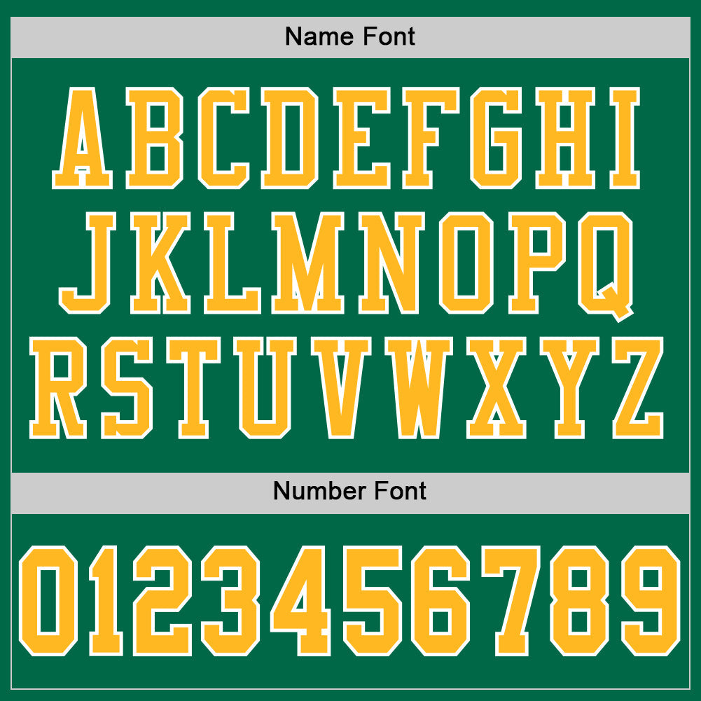 Custom Grass Green Gold-White Mesh Authentic Football Jersey
