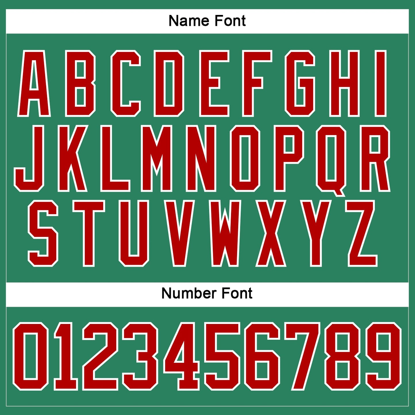 Custom Kelly Green Red-White Hockey Jersey