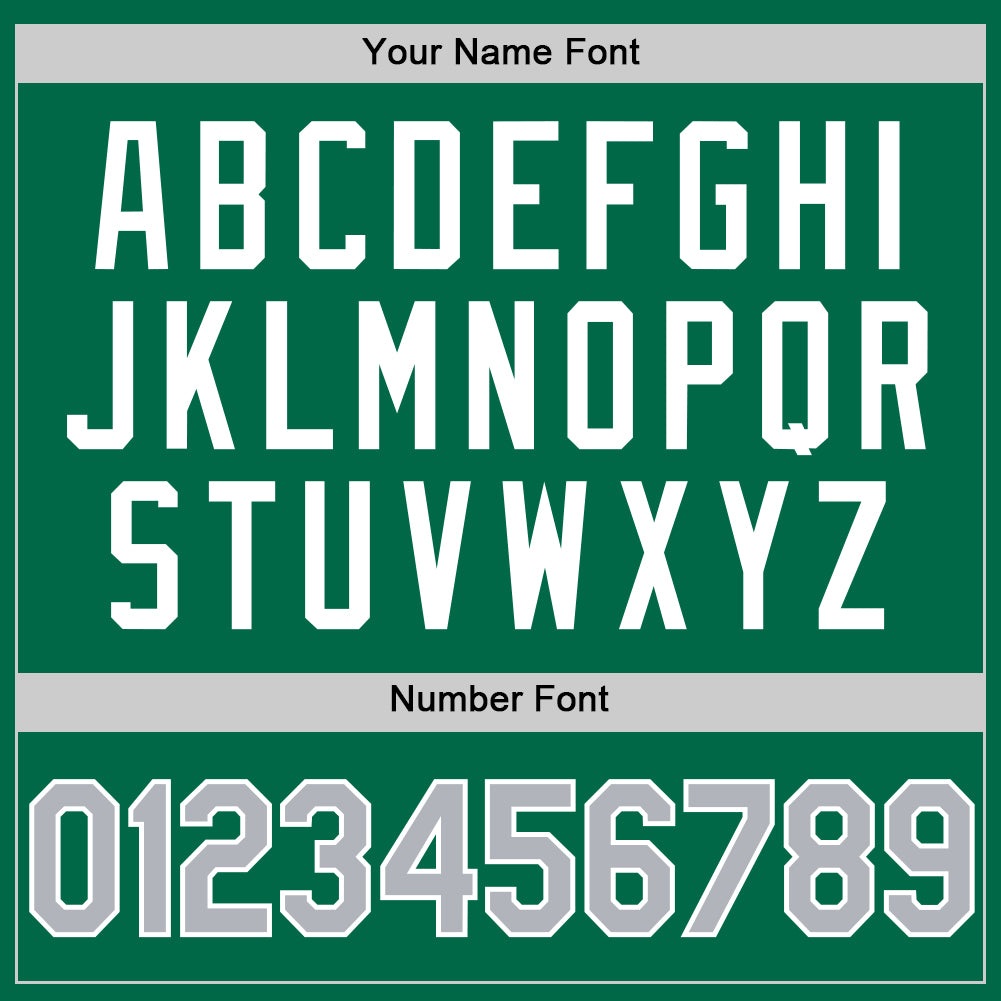 Custom Kelly Green Gray-White Authentic Throwback Basketball Jersey