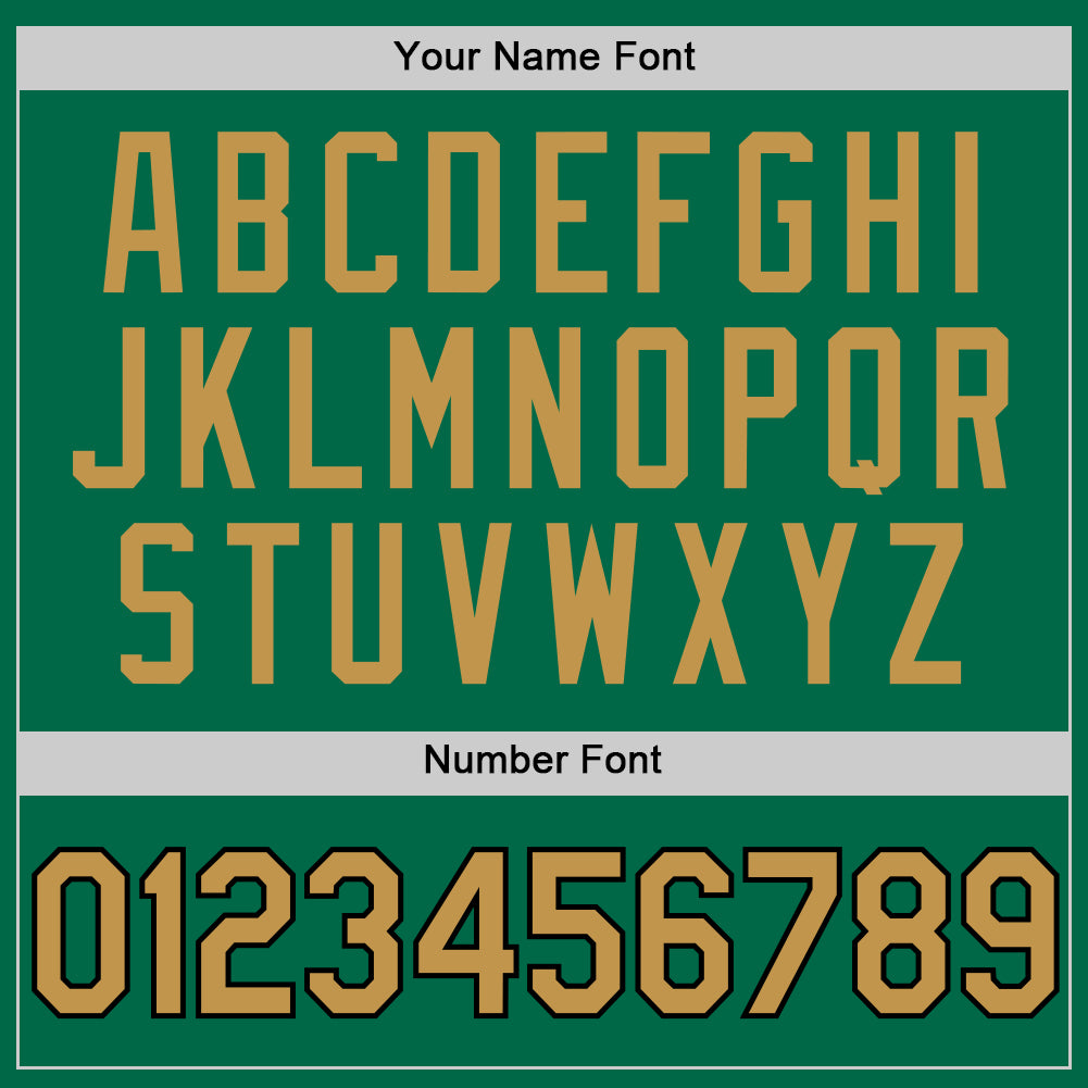 Custom Kelly Green Old Gold-Black Authentic Throwback Basketball Jersey