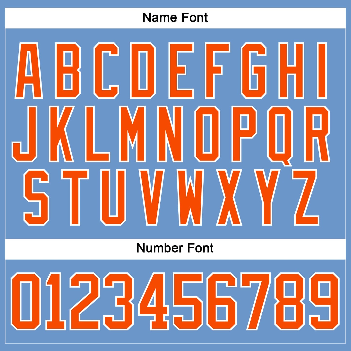 Custom Light Blue Orange-White Hockey Jersey