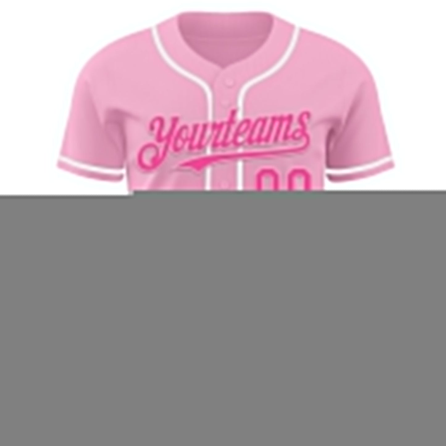 Custom Light Pink Pink-White Authentic Baseball Jersey
