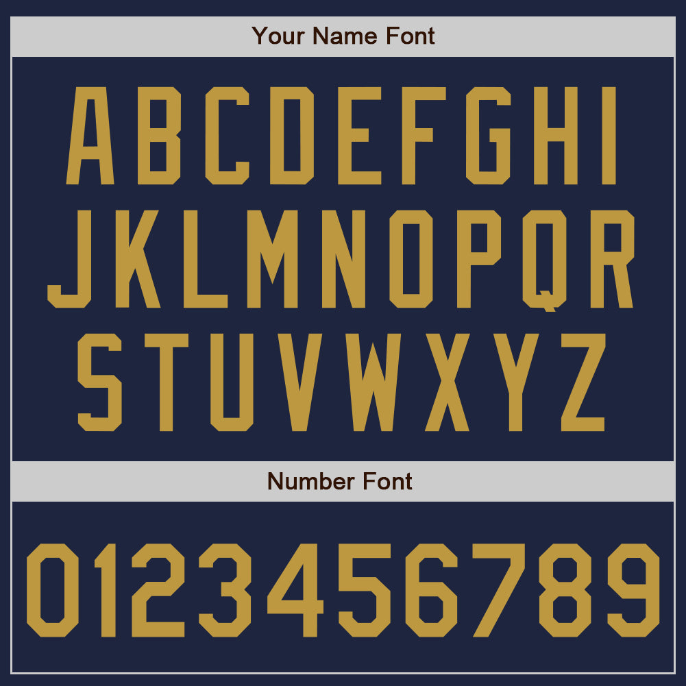 Custom Navy Old Gold Authentic Baseball Jersey