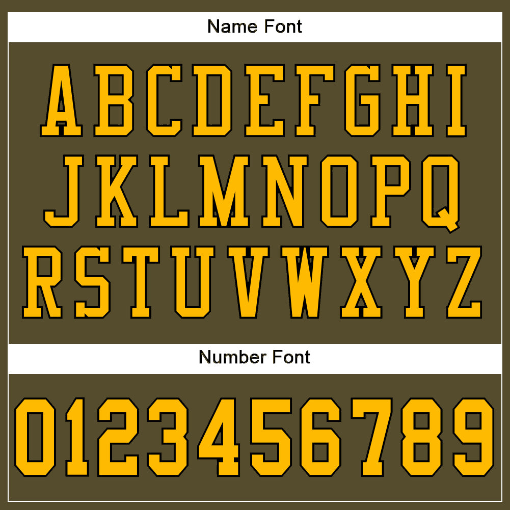 Custom Olive Gold-Black Mesh Authentic Salute To Service Football Jersey