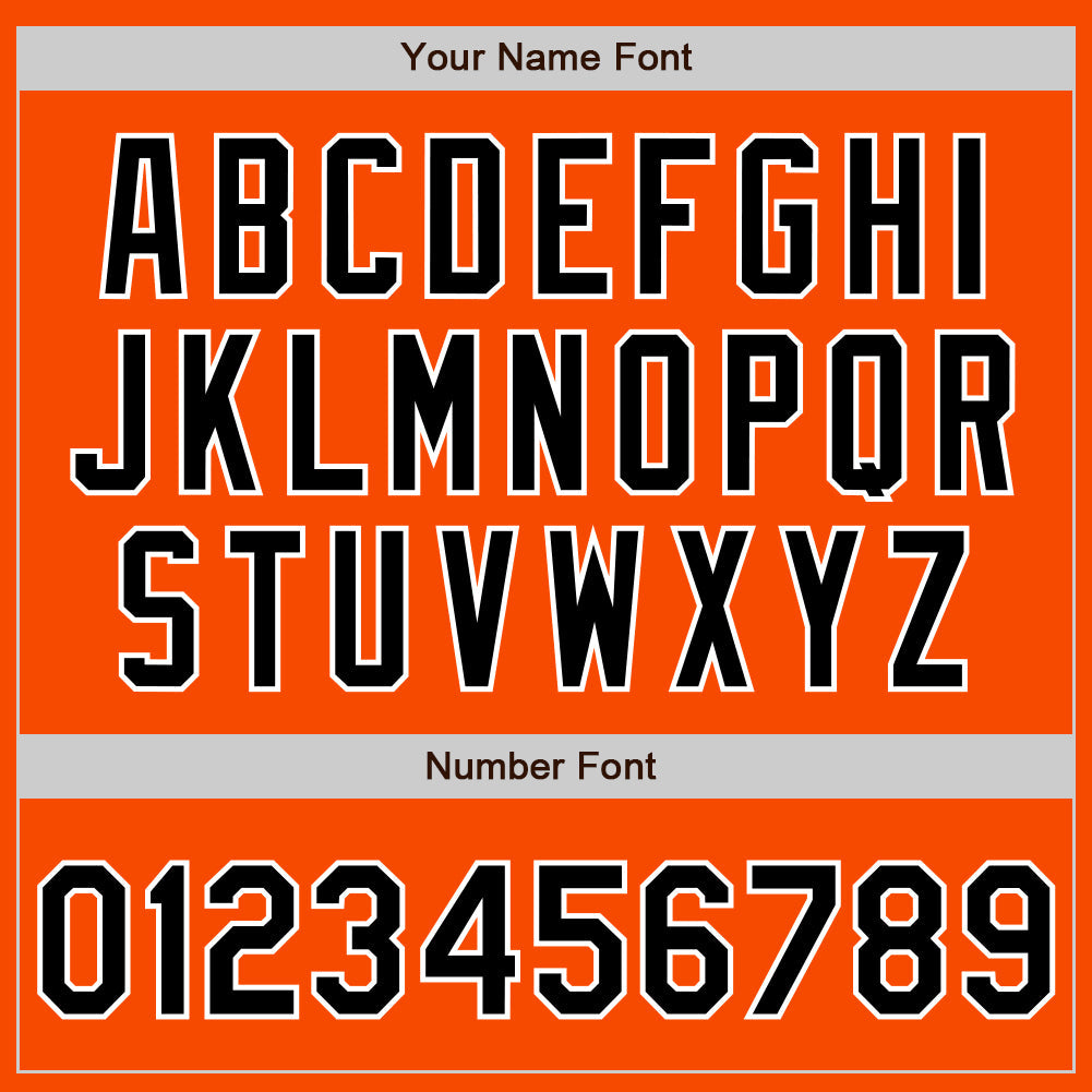 Custom Orange Black Pinstripe Black-White Authentic Baseball Jersey