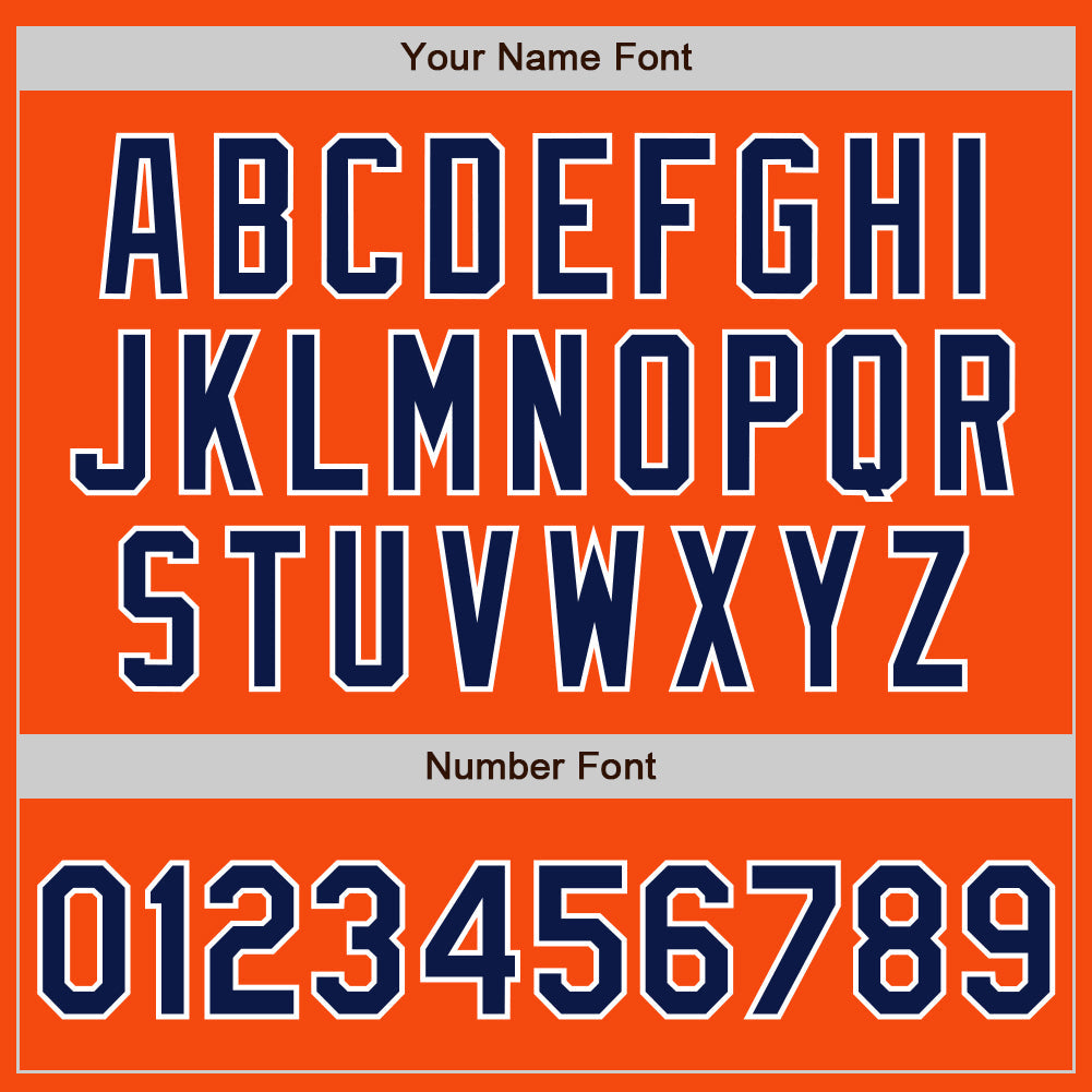 Custom Orange Navy-White Authentic Baseball Jersey