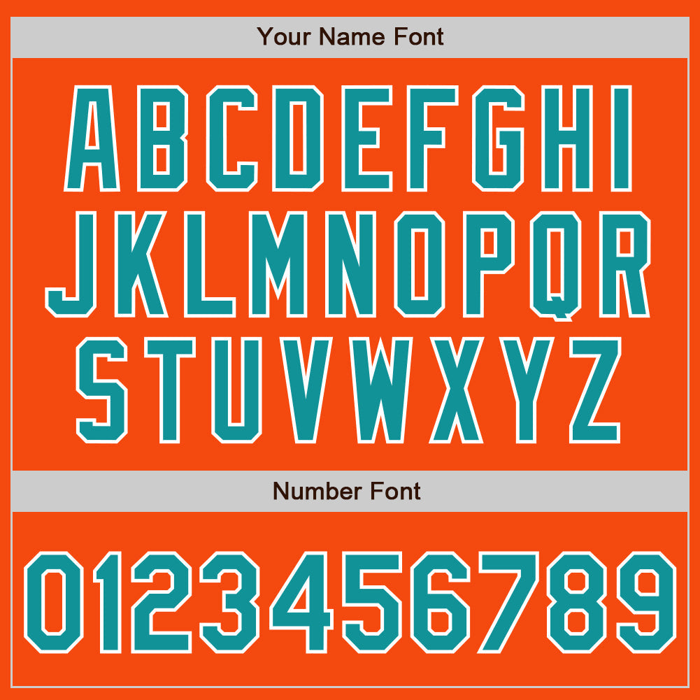 Custom Orange Teal-White Authentic Baseball Jersey
