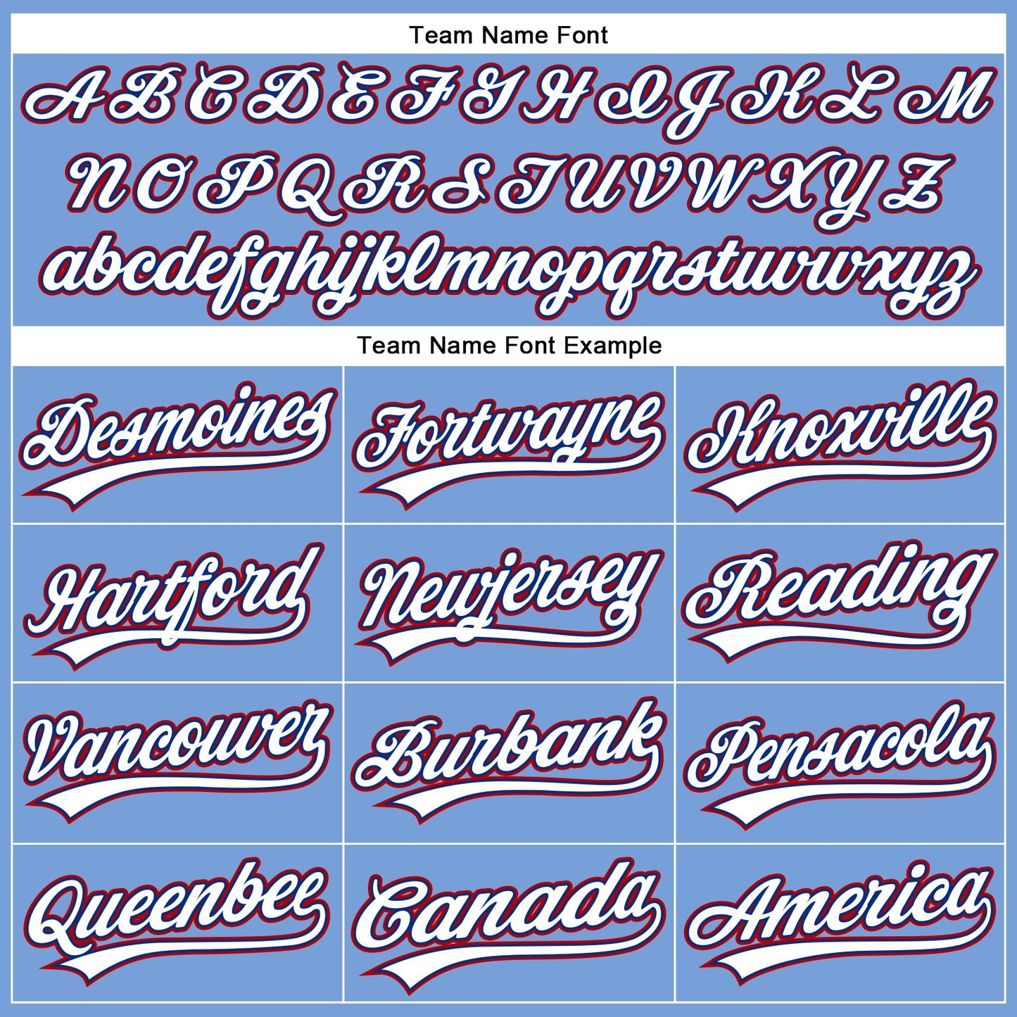 Custom Powder Blue White Royal-Red Authentic Baseball Jersey