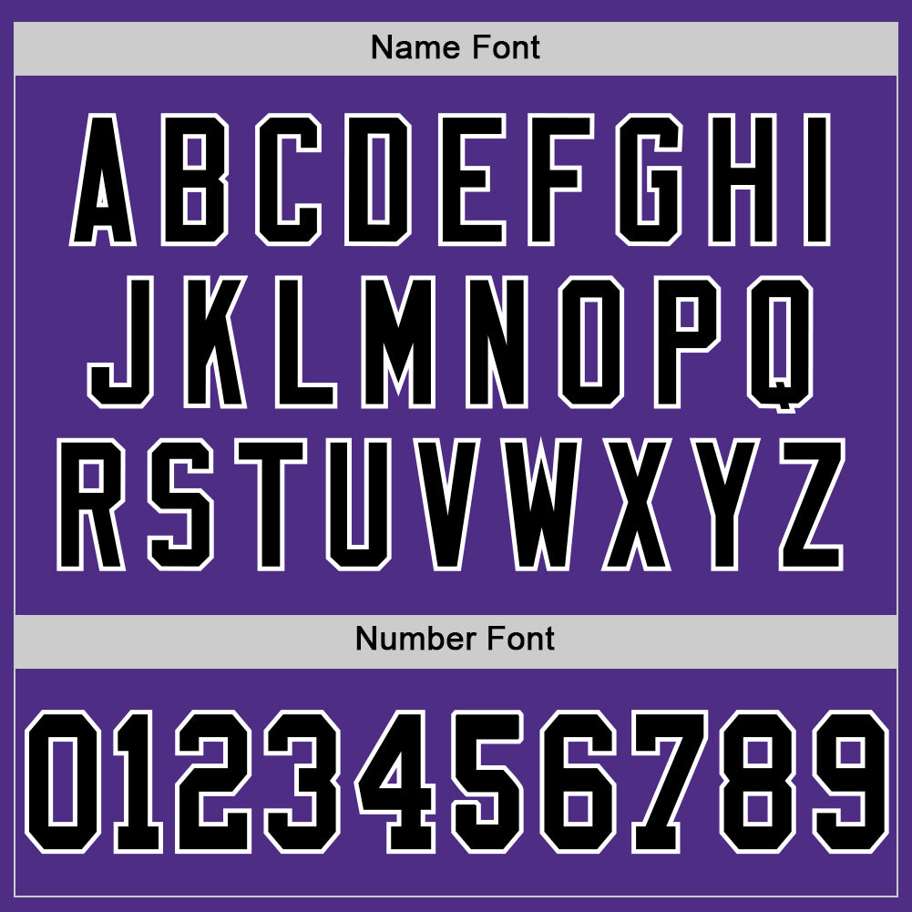 Custom Purple Black-White Mesh Authentic Throwback Football Jersey