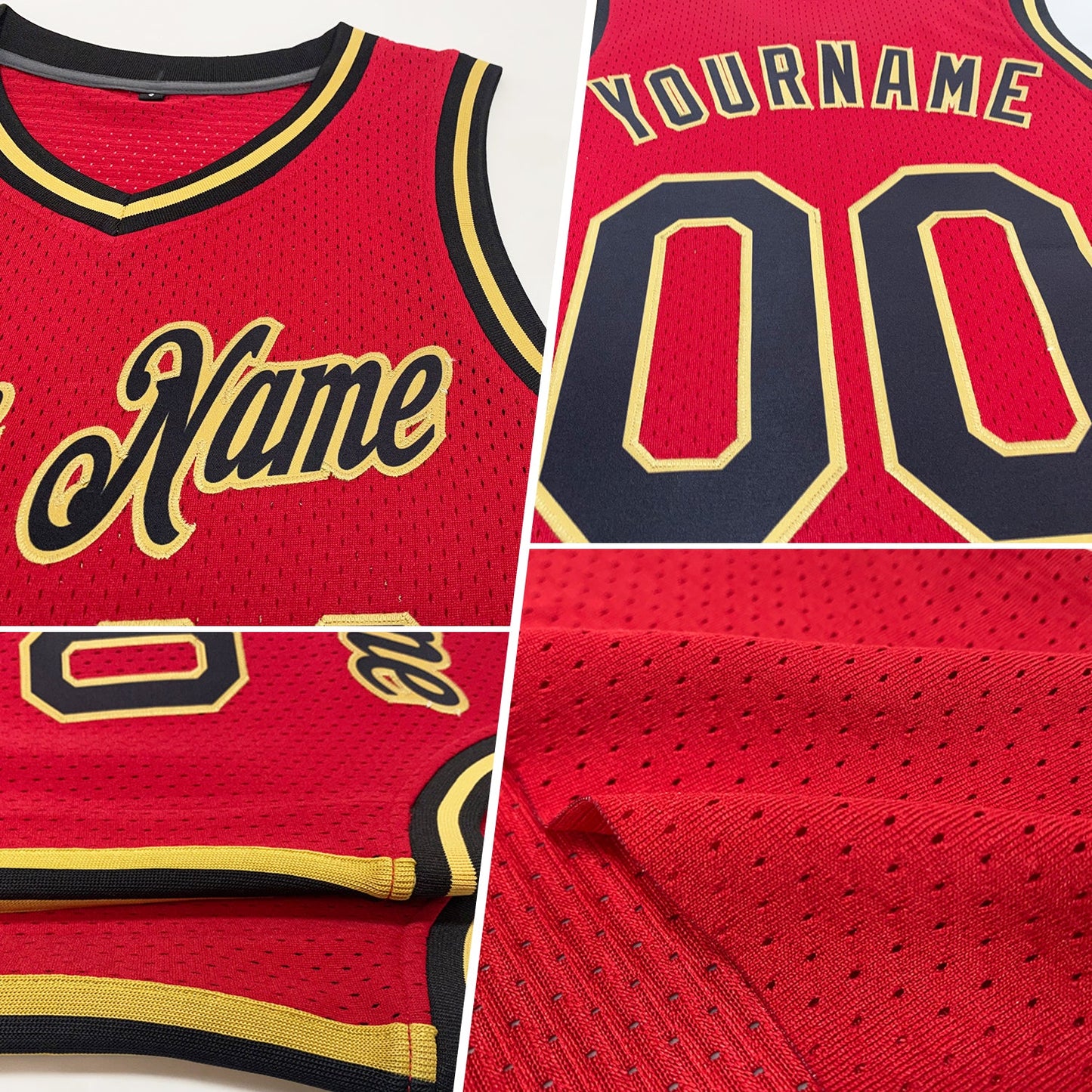 Custom Red White-Royal Authentic Throwback Basketball Jersey
