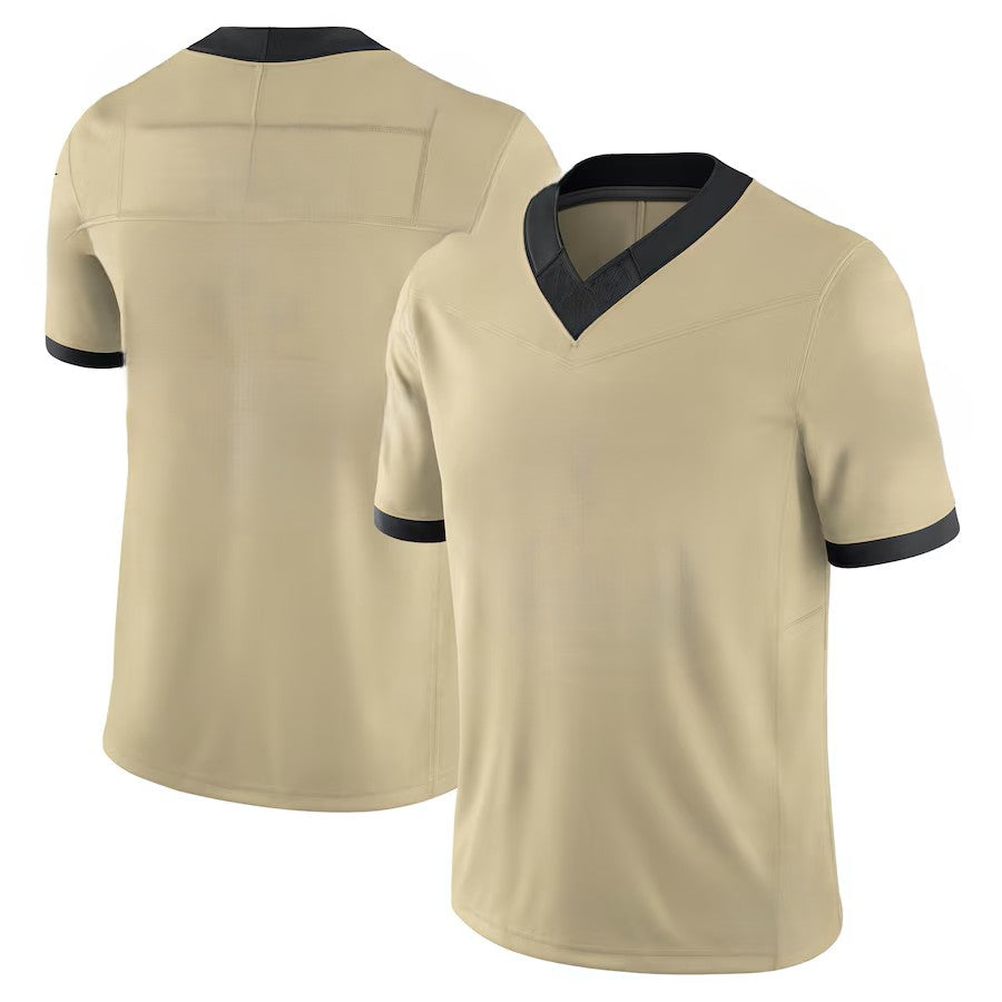 Custom Men's Saints Gold/Black Exact Replica Football Jersey