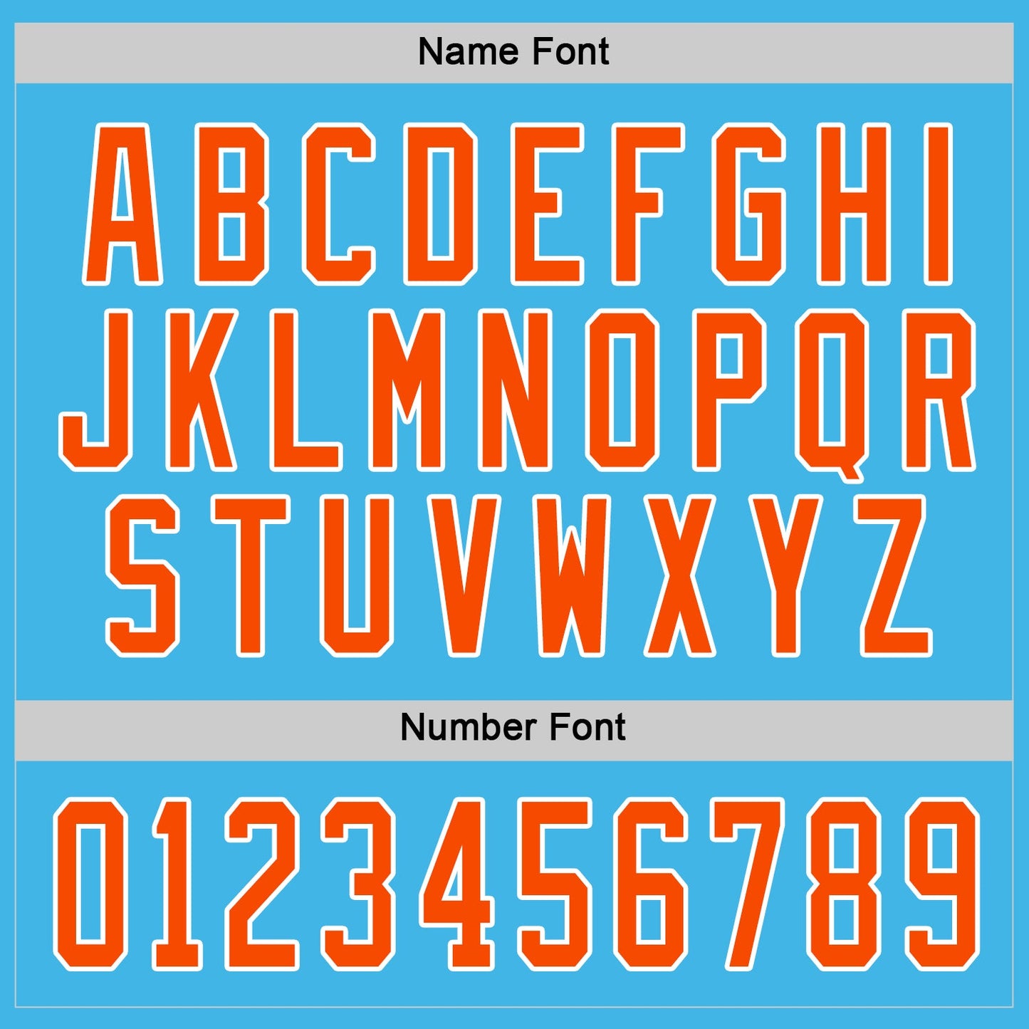 Custom Sky Blue Orange-White Hockey Jersey