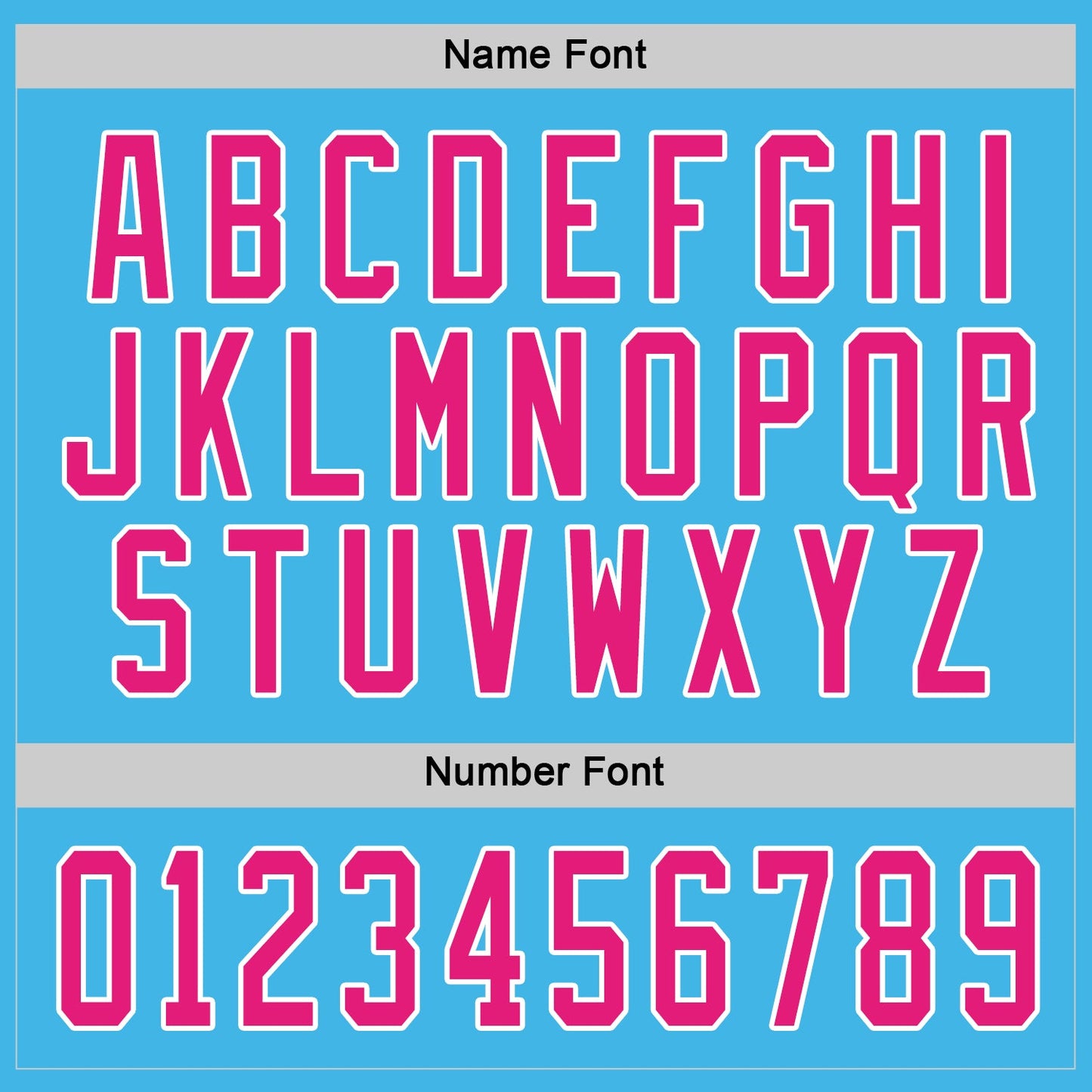 Custom Sky Blue Hot Pink-White Hockey Jersey