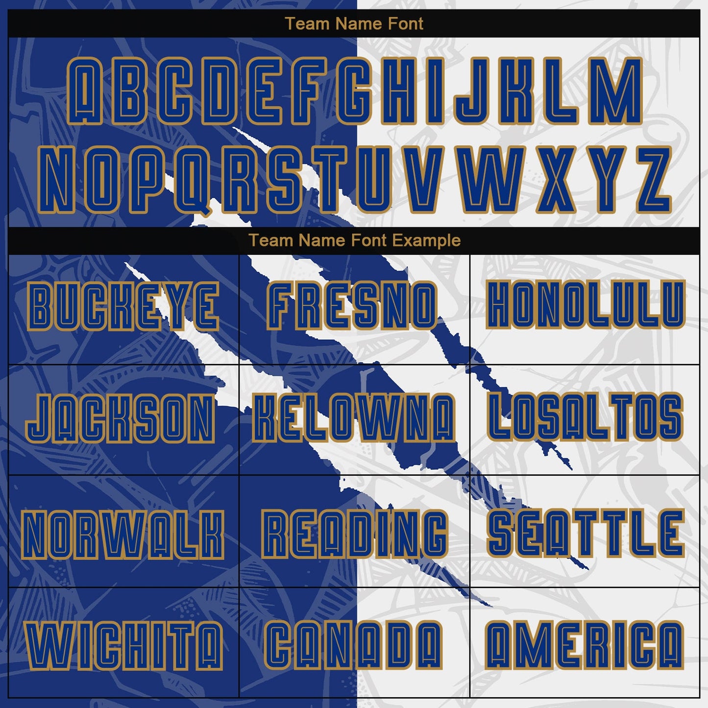 Custom Graffiti Pattern Royal White-Old Gold Scratch Sublimation Soccer Uniform Jersey