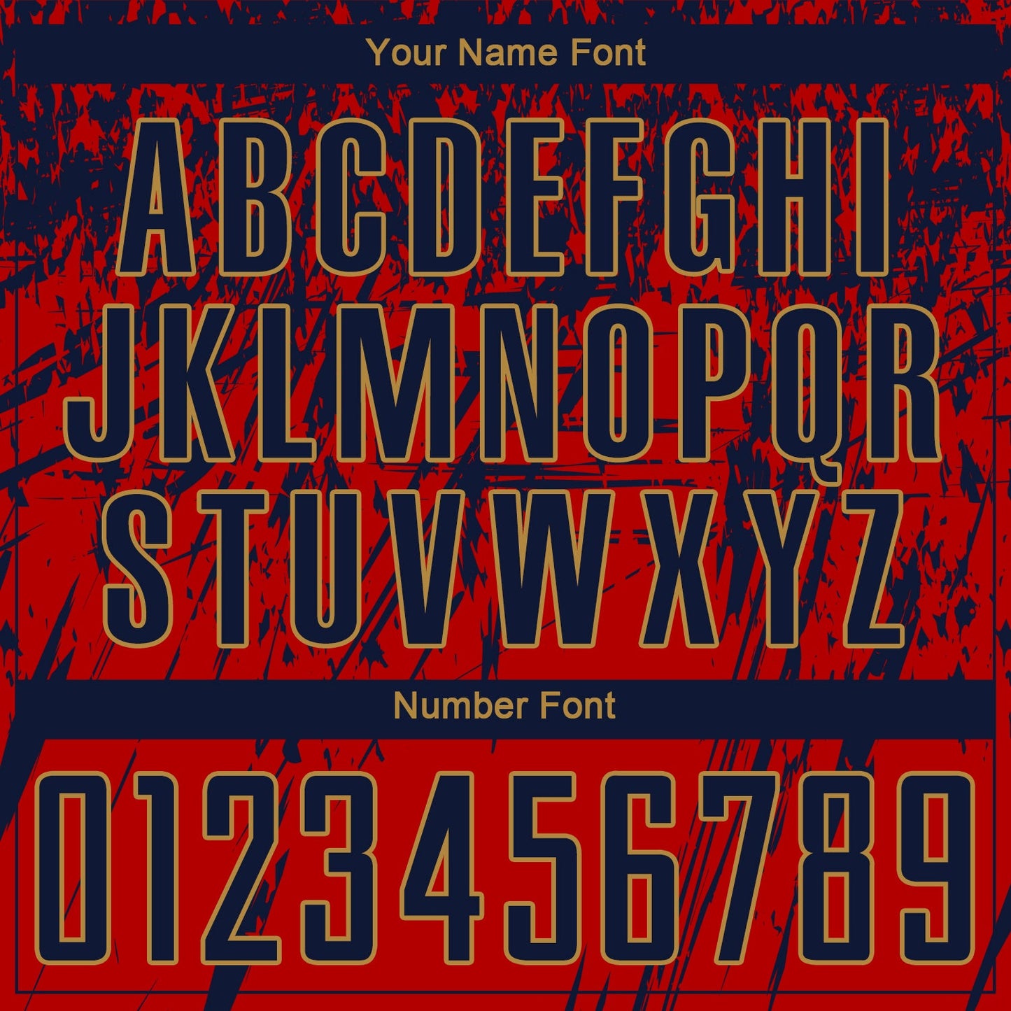 Custom Red Navy-Old Gold Sublimation Soccer Uniform Jersey
