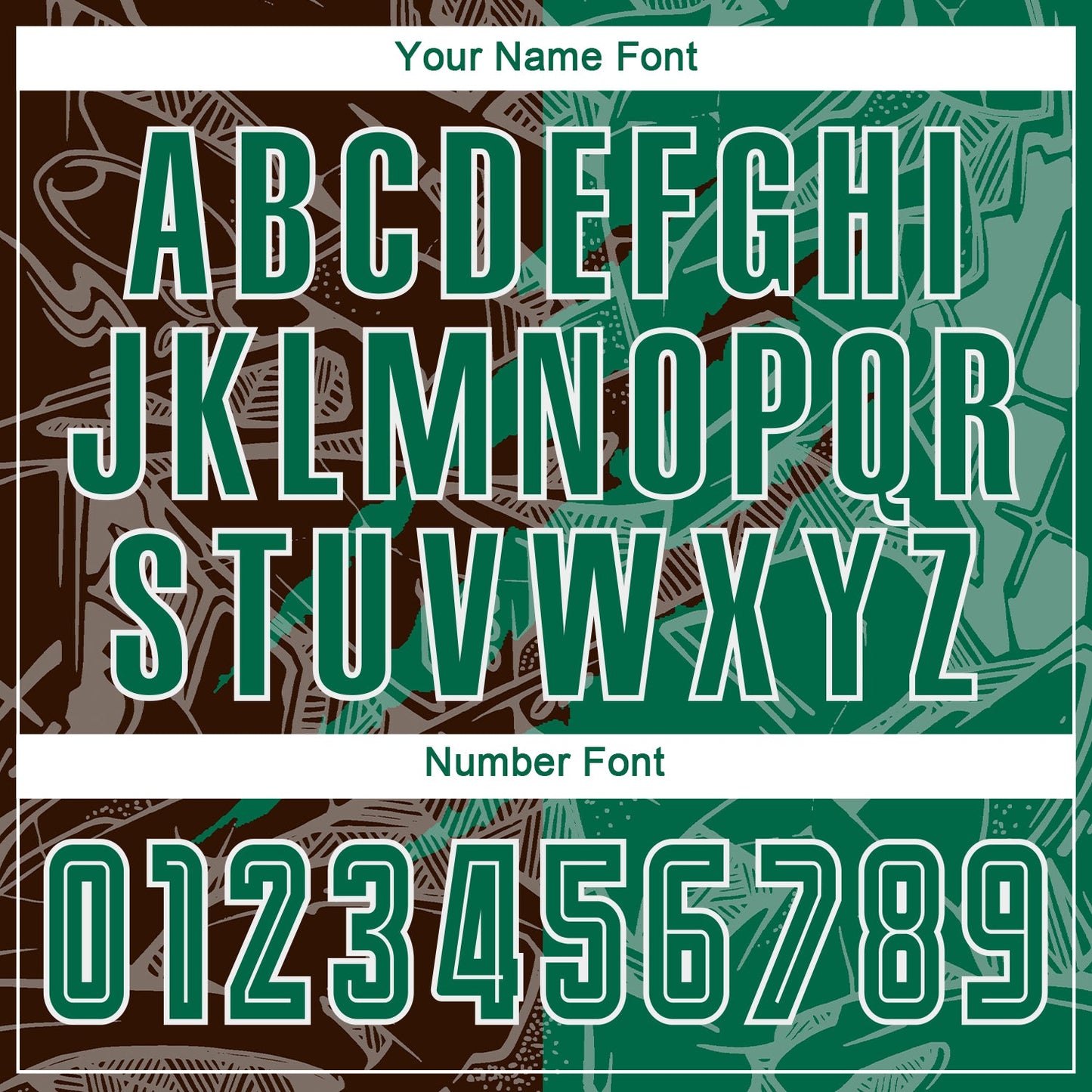 Custom Graffiti Pattern Kelly Green-Brown Scratch Sublimation Soccer Uniform Jersey