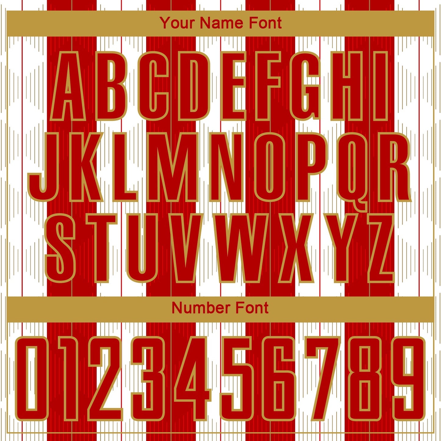 Custom Red Old Gold-White Line Sublimation Soccer Uniform Jersey