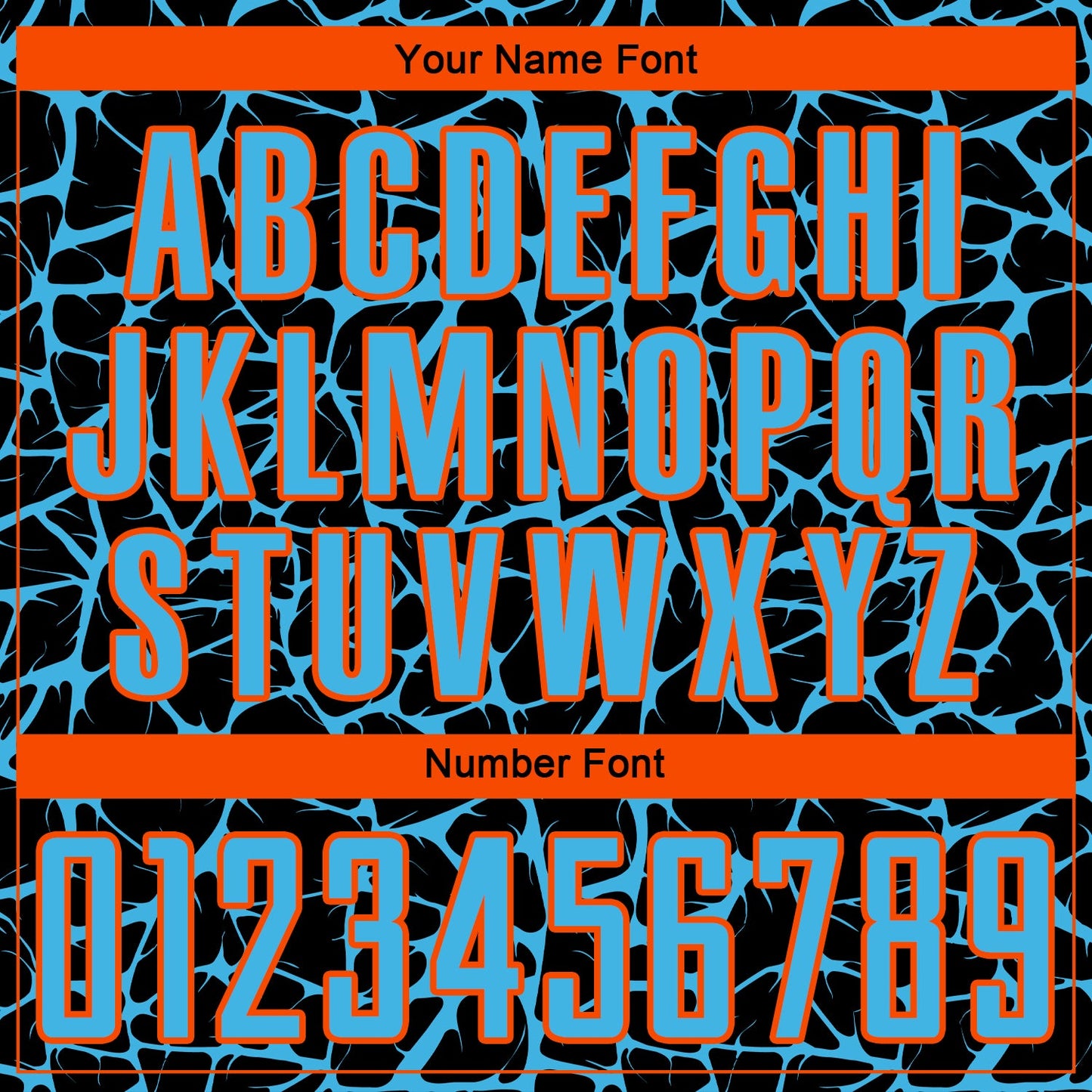 Custom Black Sky Blue-Orange Abstract Network Splash Sublimation Soccer Uniform Jersey