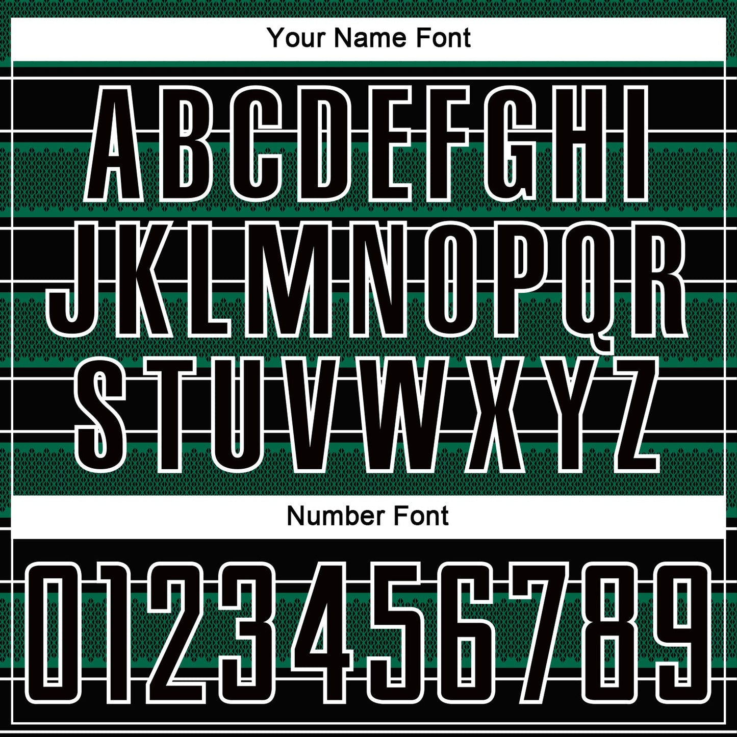 Custom Black Kelly Green-White Geometric Shapes And Line Sublimation Soccer Uniform Jersey