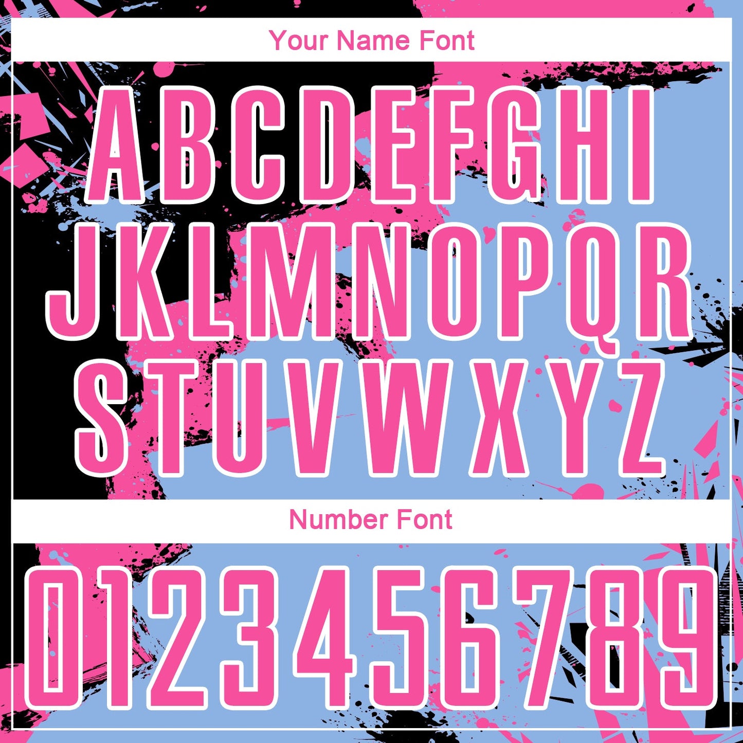 Custom Black Pink-Light Blue Splash Sublimation Soccer Uniform Jersey