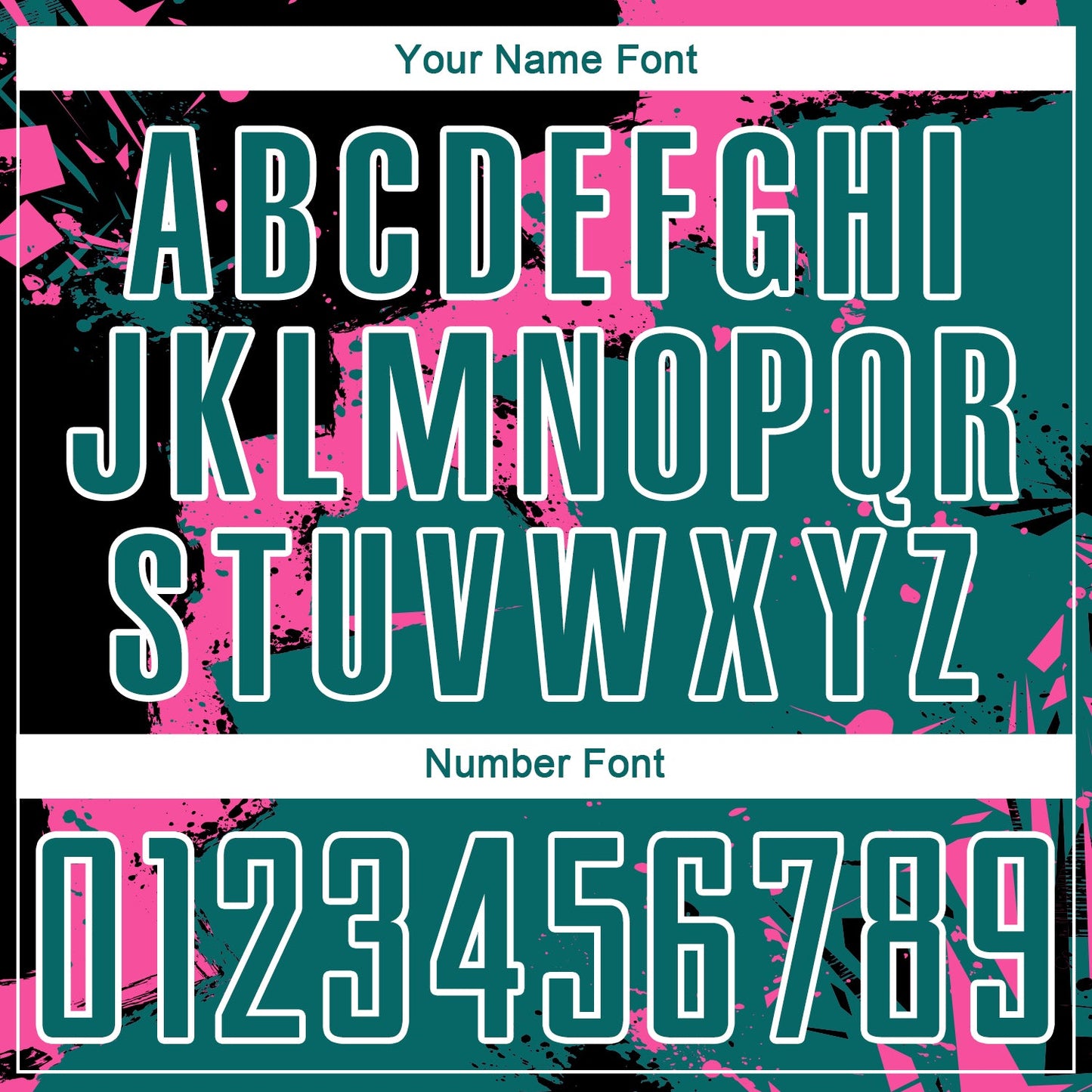 Custom Black Teal-Pink Splash Sublimation Soccer Uniform Jersey