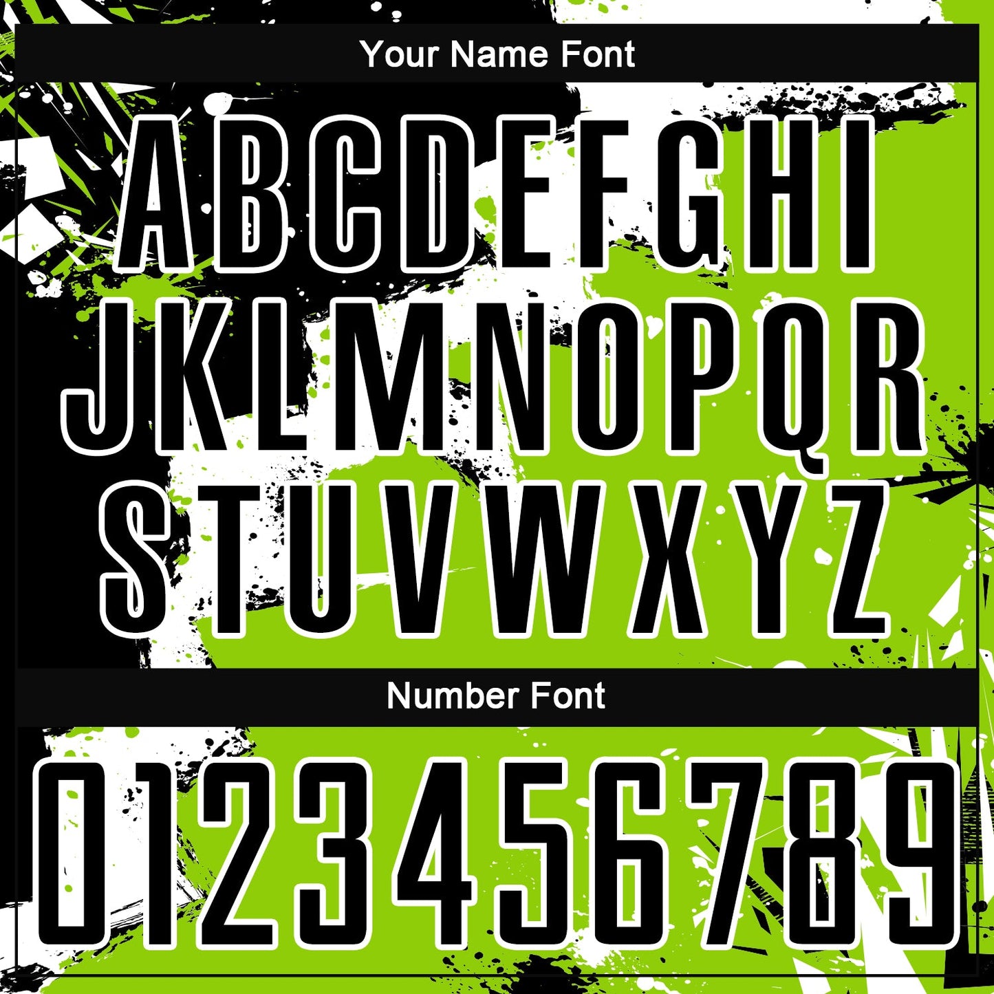 Custom Black White-Neon Green Splash Sublimation Soccer Uniform Jersey