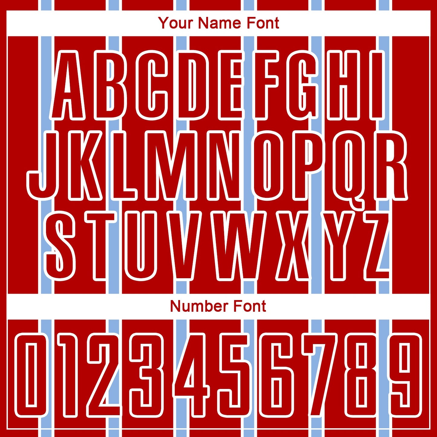 Custom Red Light Blue-White Stripe Line Sublimation Soccer Uniform Jersey