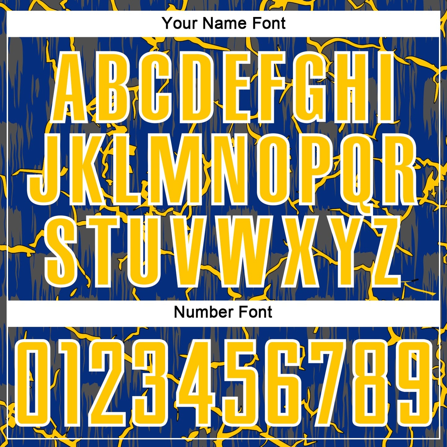 Custom Royal Yellow-White Lightning Sublimation Soccer Uniform Jersey