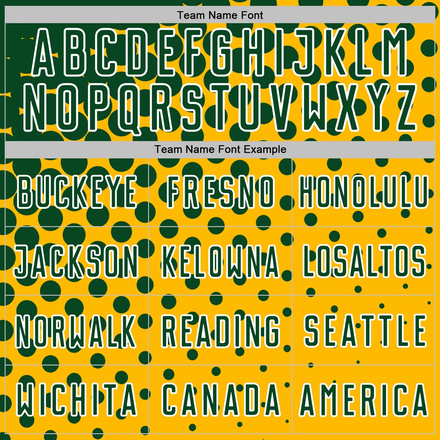 Custom Gold Green-White Modern Polka Dot Sublimation Soccer Uniform Jersey