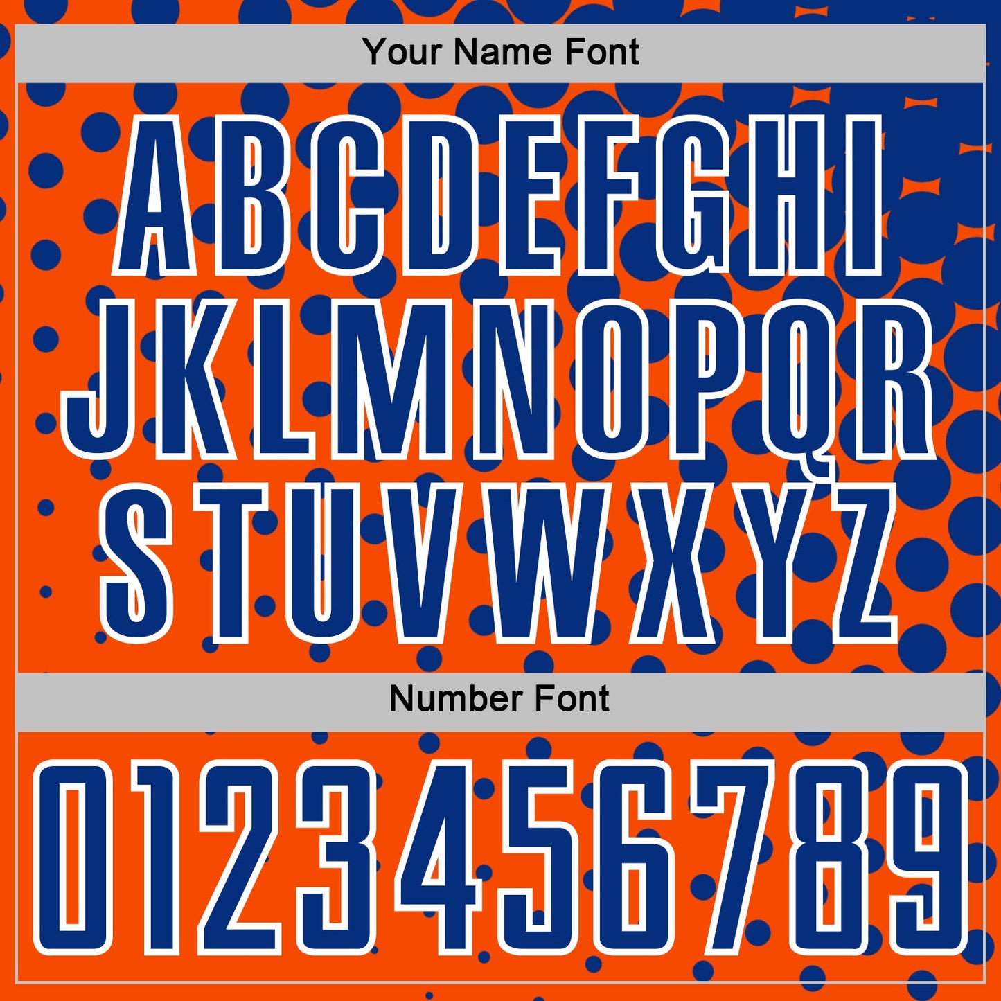 Custom Orange Royal-White Modern Polka Dot Sublimation Soccer Uniform Jersey