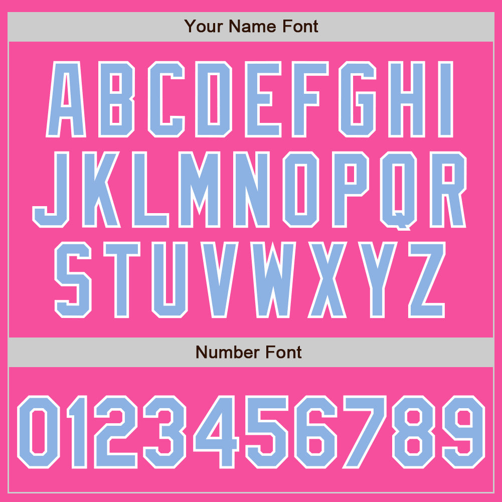 Custom Pink Light Blue-White Authentic Split Fashion Baseball Jersey