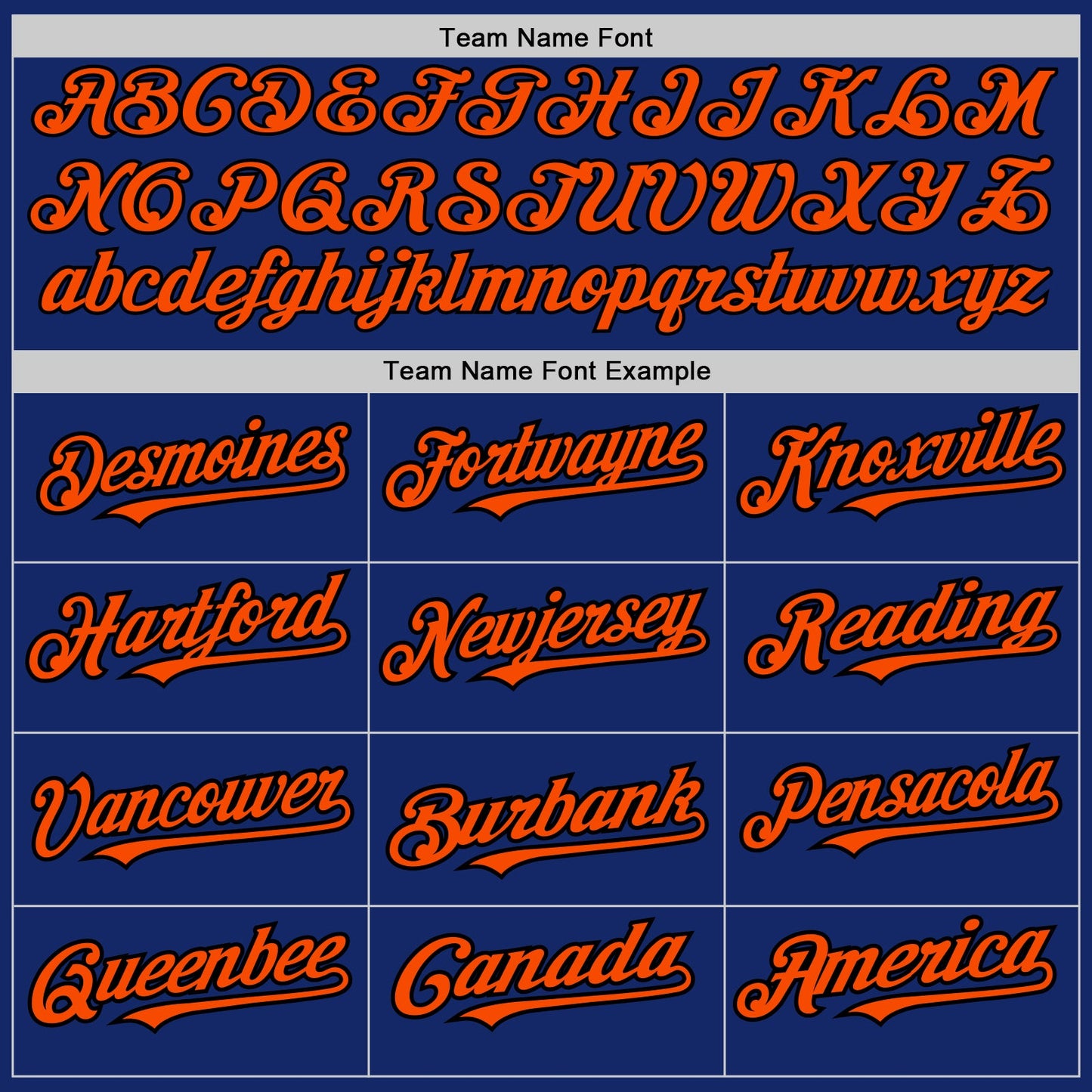 Custom Royal Black-Orange Pinstripe Authentic Split Fashion Baseball Jersey