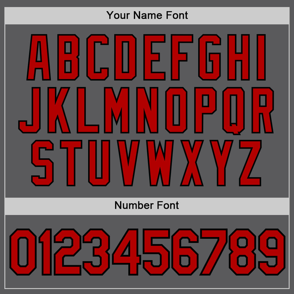 Custom Steel Gray Red-Black Authentic Baseball Jersey