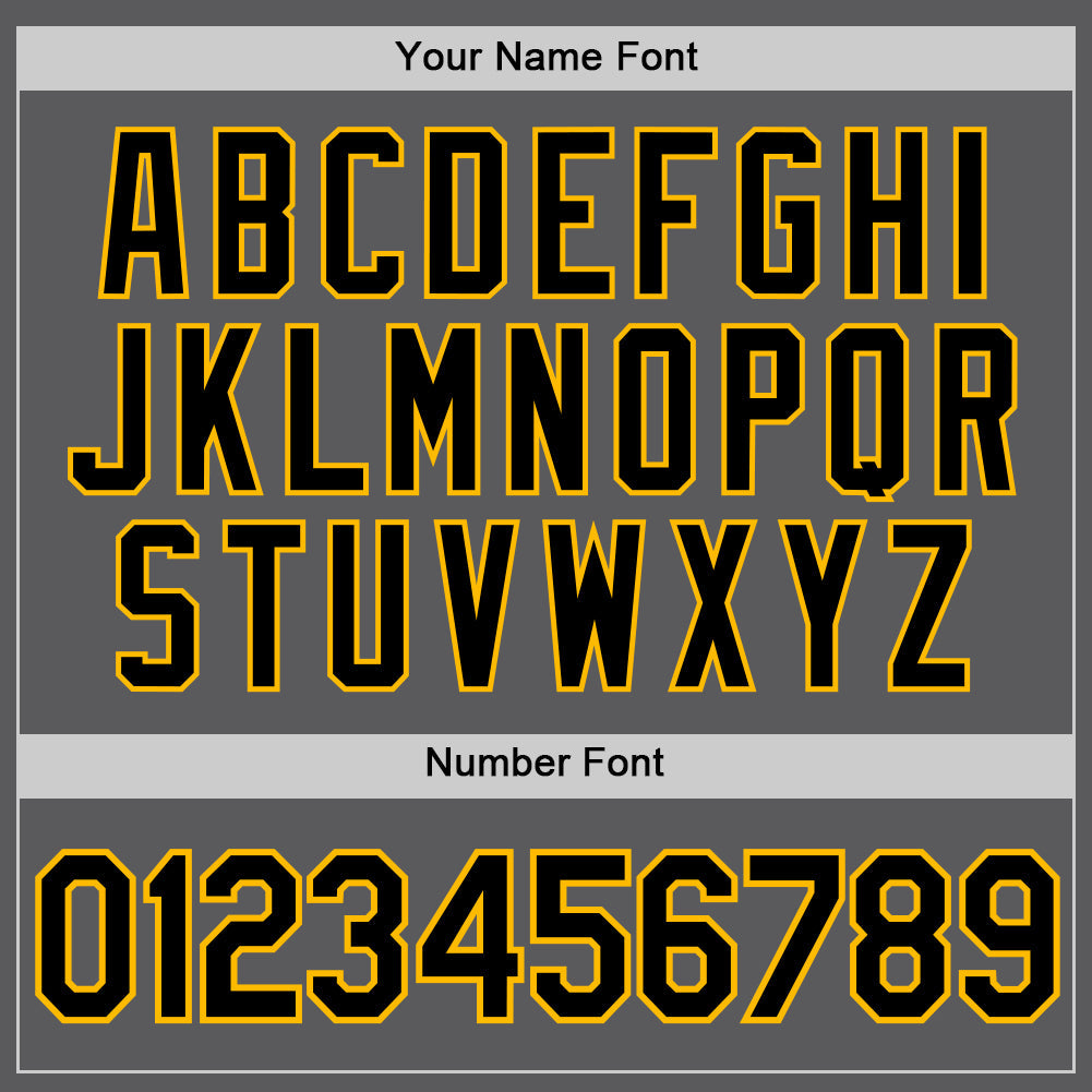 Custom Steel Gray Black-Gold Authentic Baseball Jersey